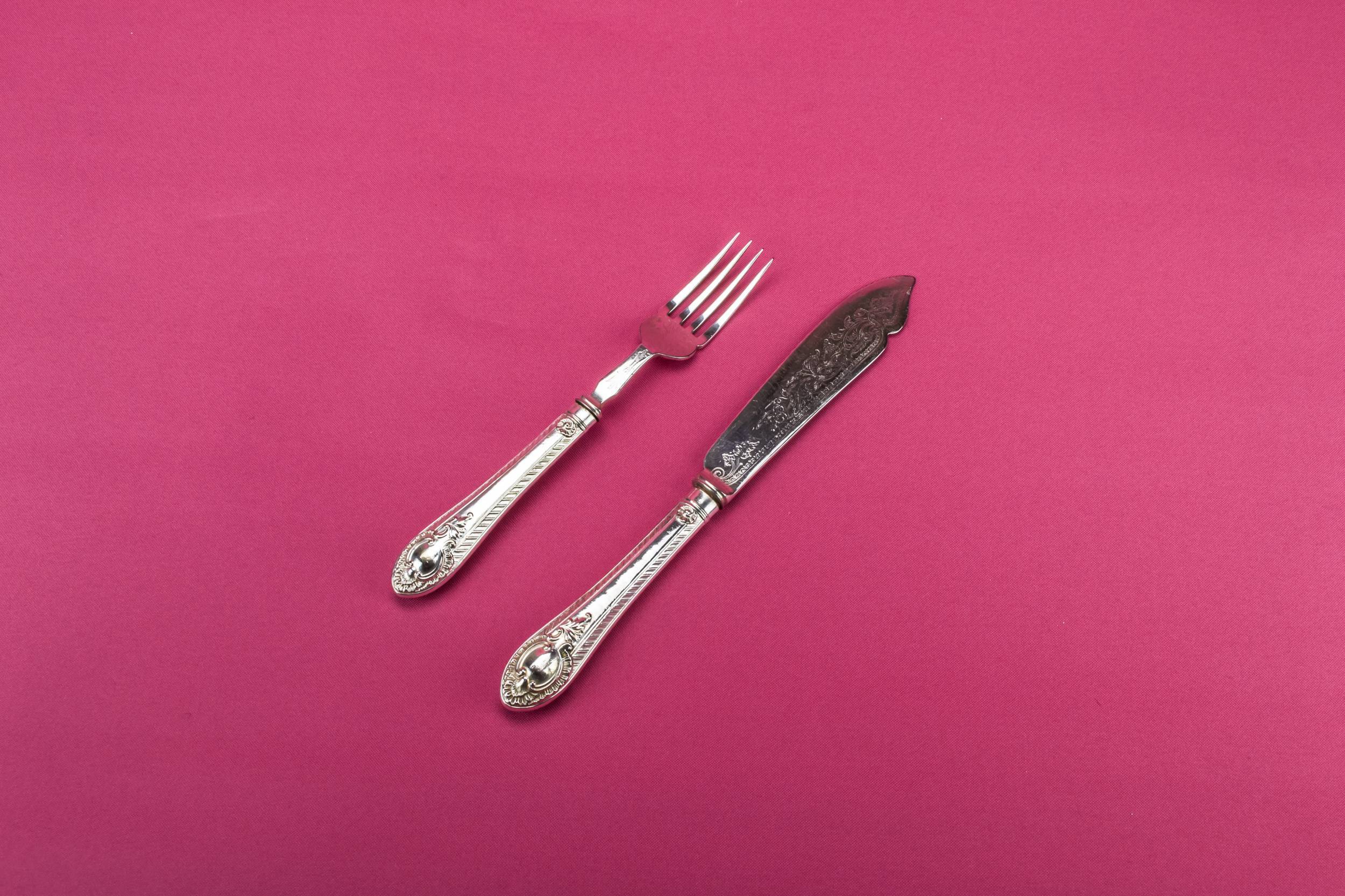 Placements Silver Plated — 7 dinner forks and knives