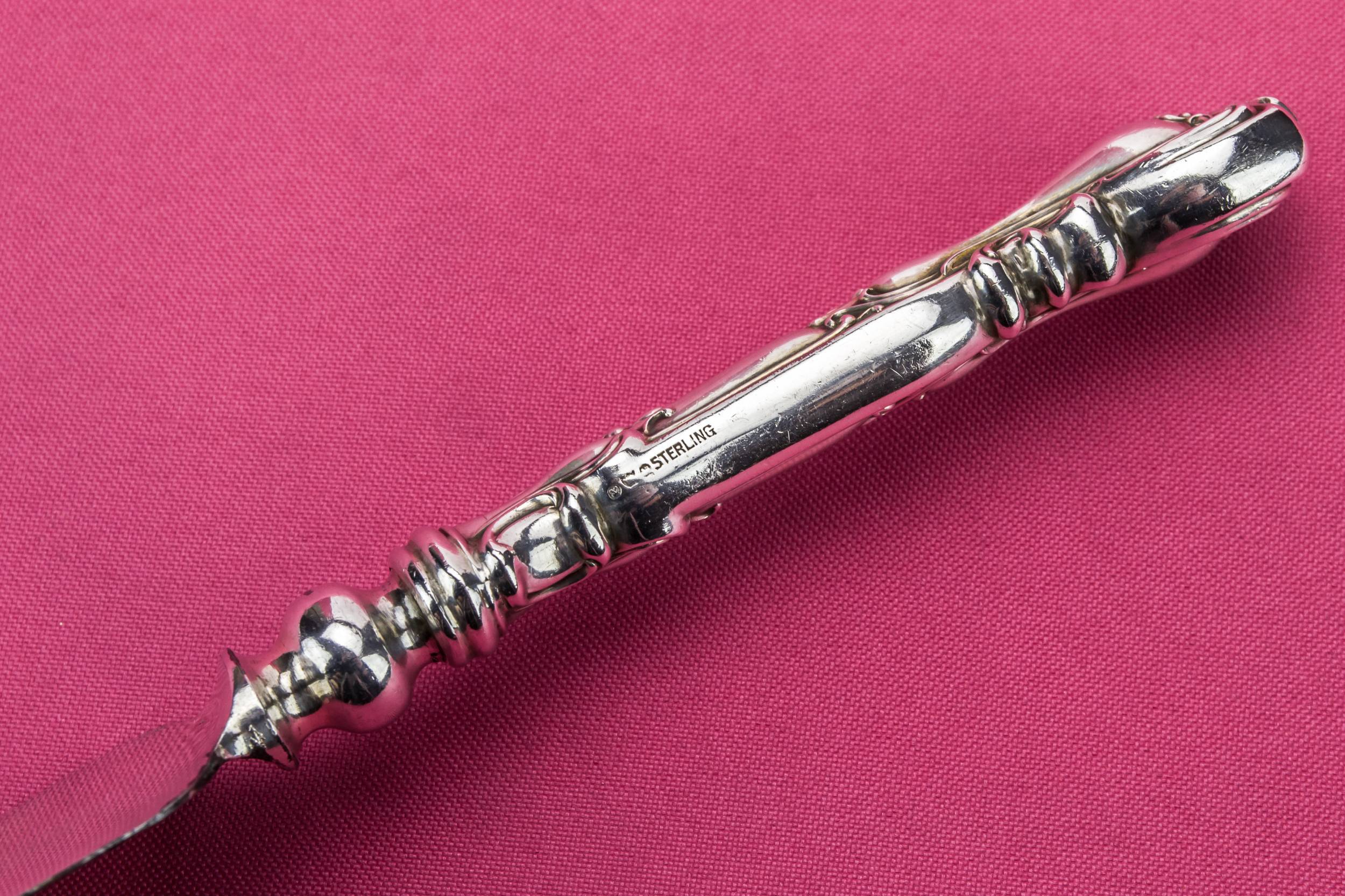 Antique Classical CAKE — Silver cake server 2