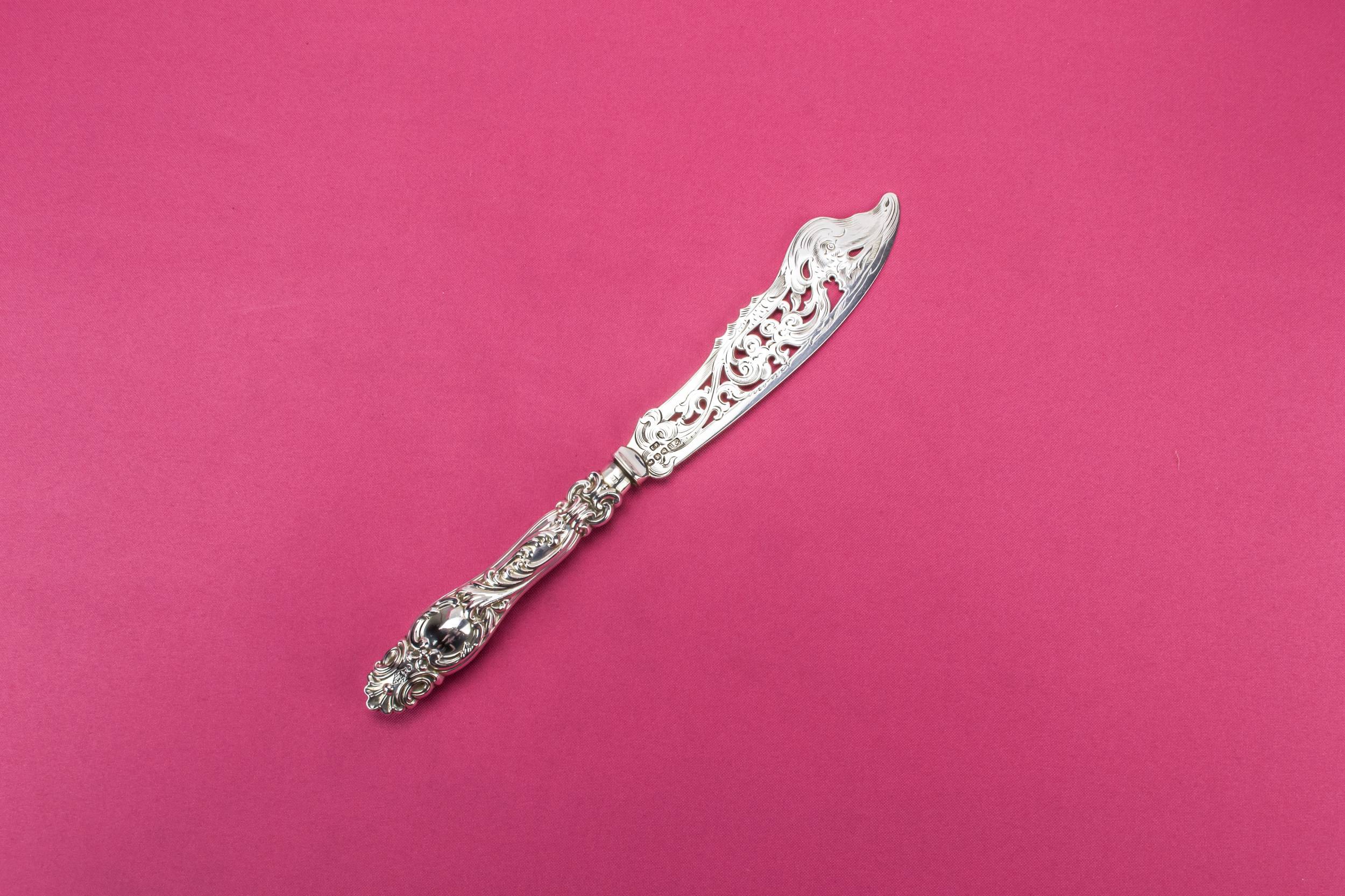 Silver High Victorian — Fabulous serving knife