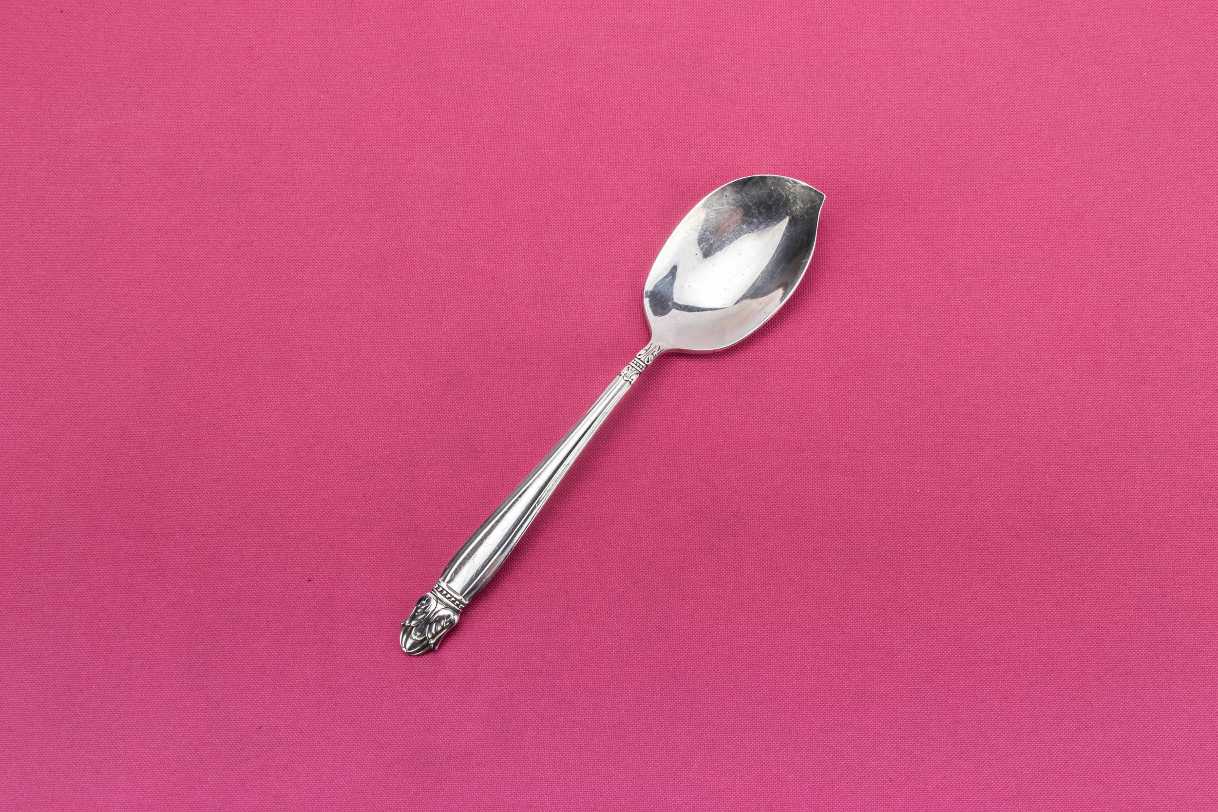 Silver Plated Metal — Silver plated serving spoon