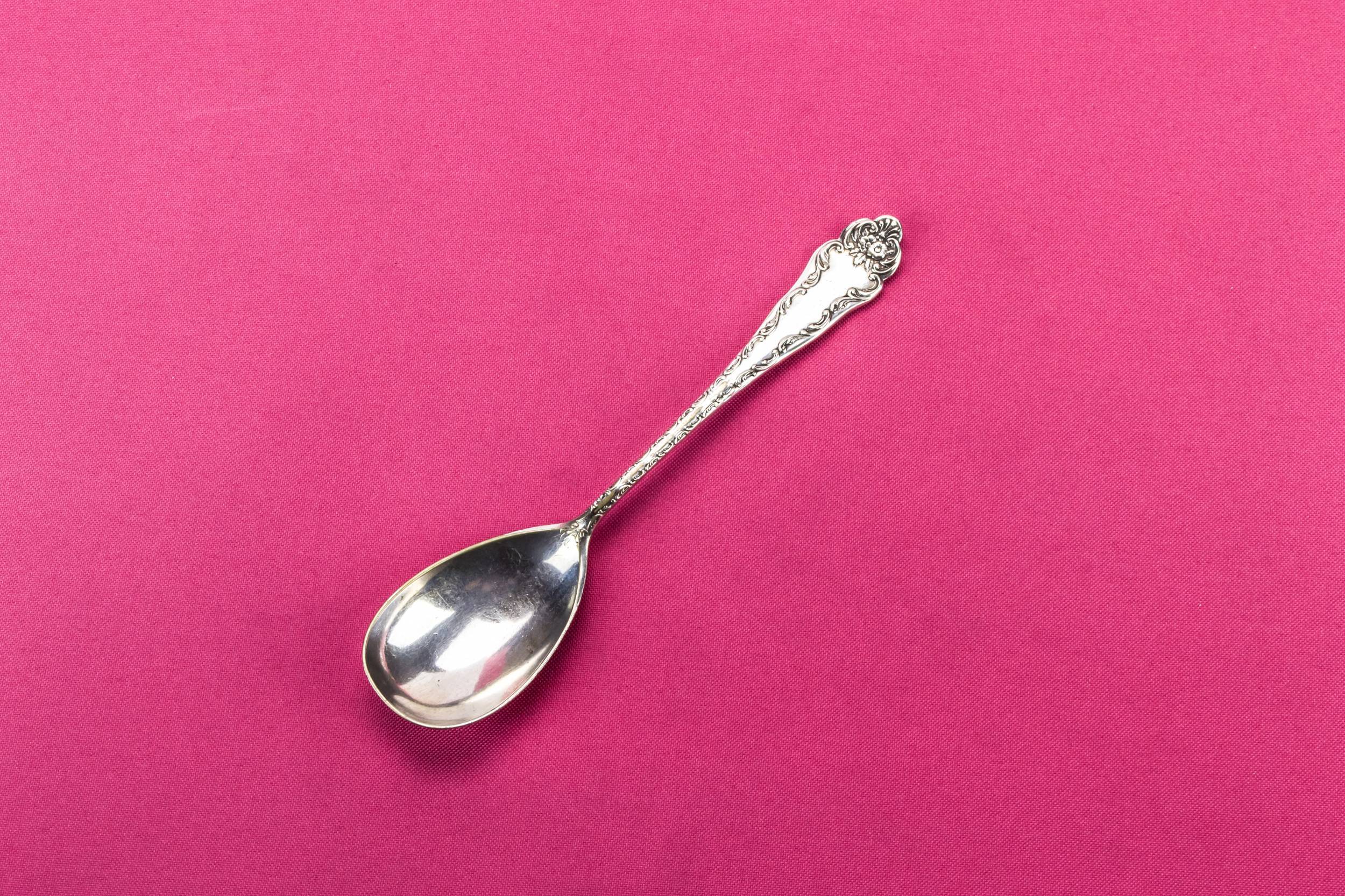 Attractive Antique SERVING — Silver plated sugar spoon
