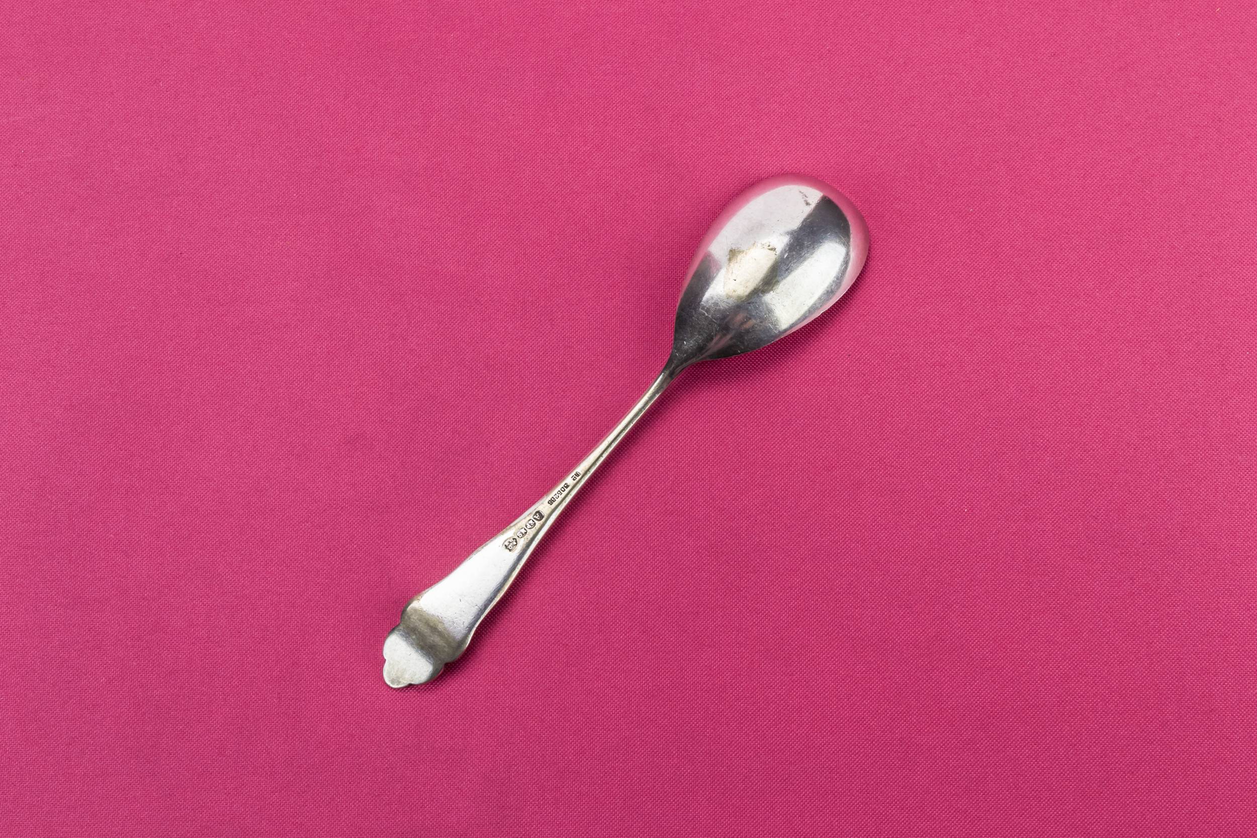 Attractive Antique SERVING — Silver plated sugar spoon 1