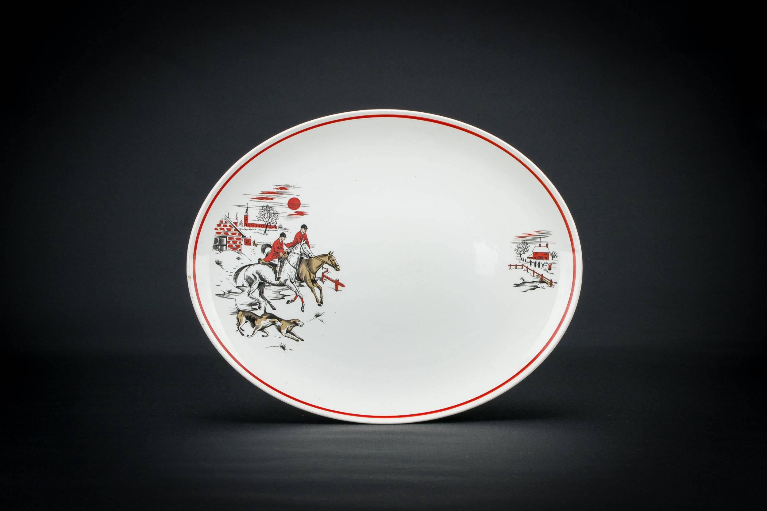 Mid-century Modern Porcelain — Countryside serving platter