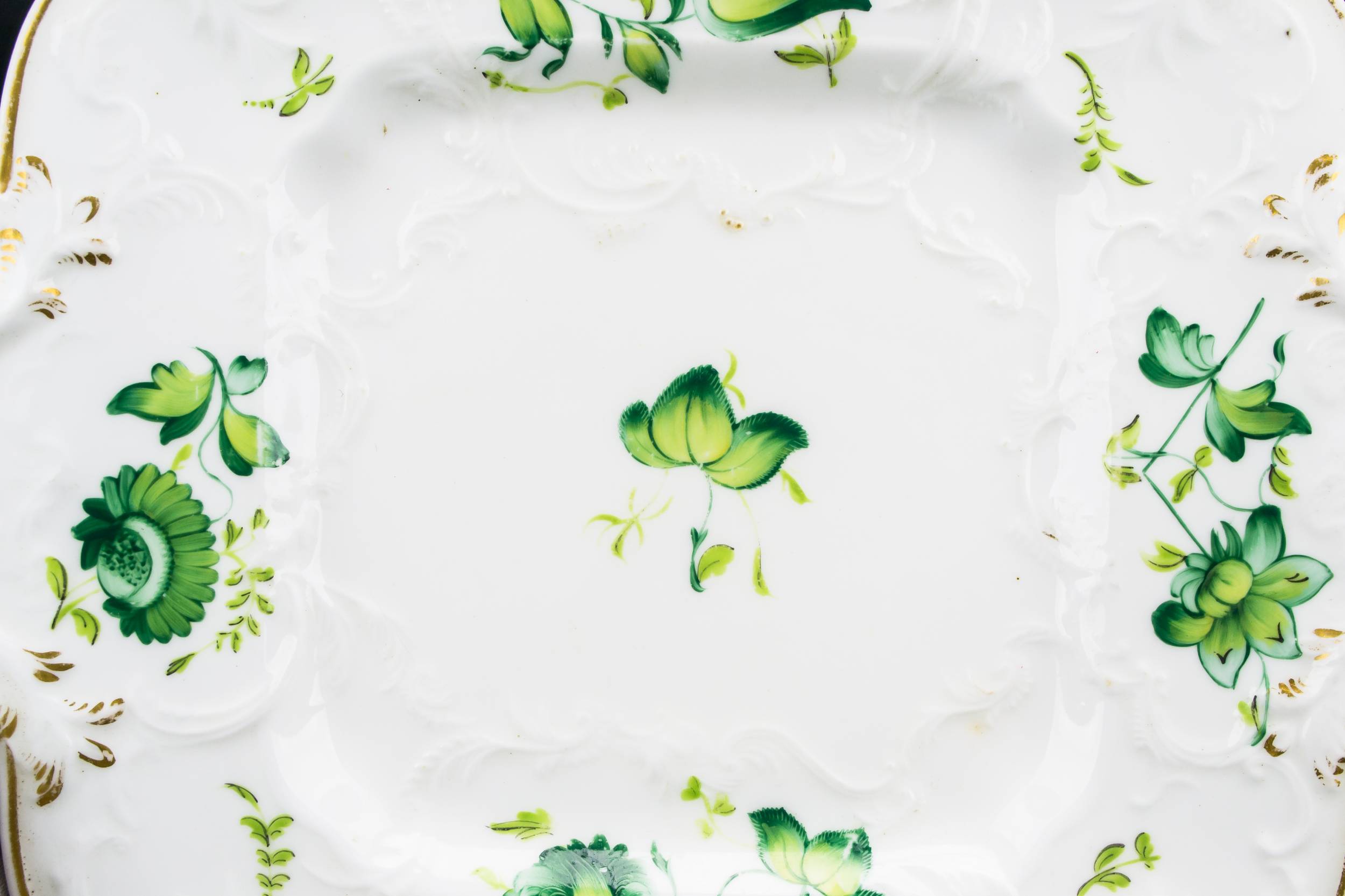 Spectacular Georgian Floral — Gilded serving plate 4