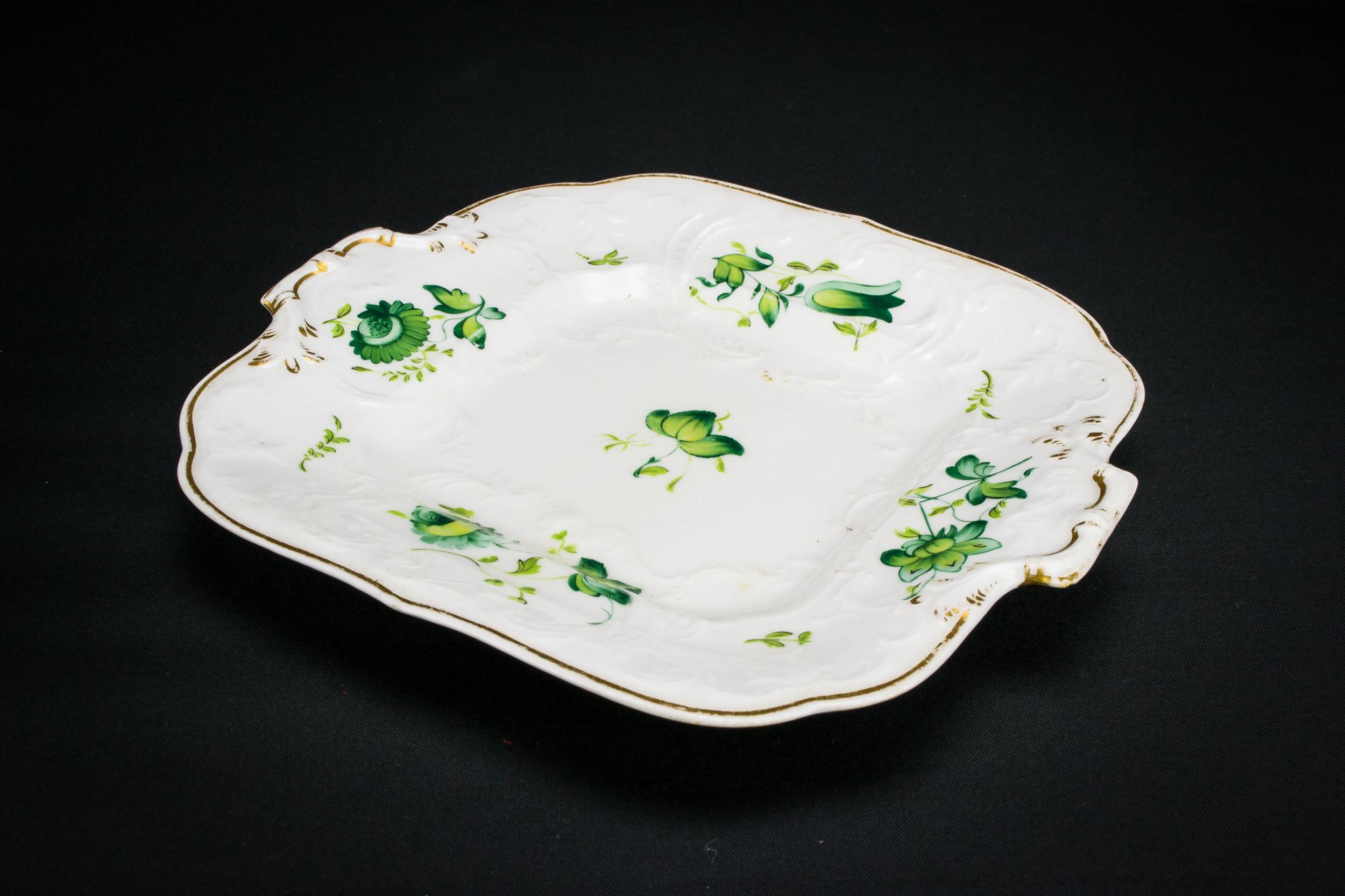 Spectacular Georgian Floral — Gilded serving plate 1