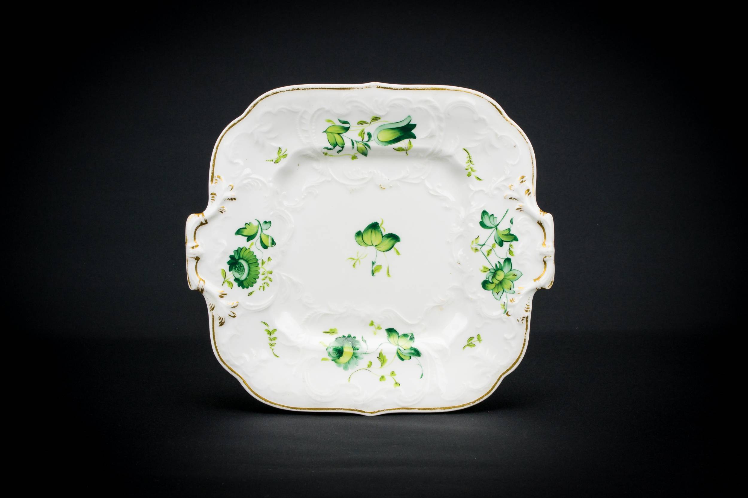 Spectacular Georgian Floral — Gilded serving plate