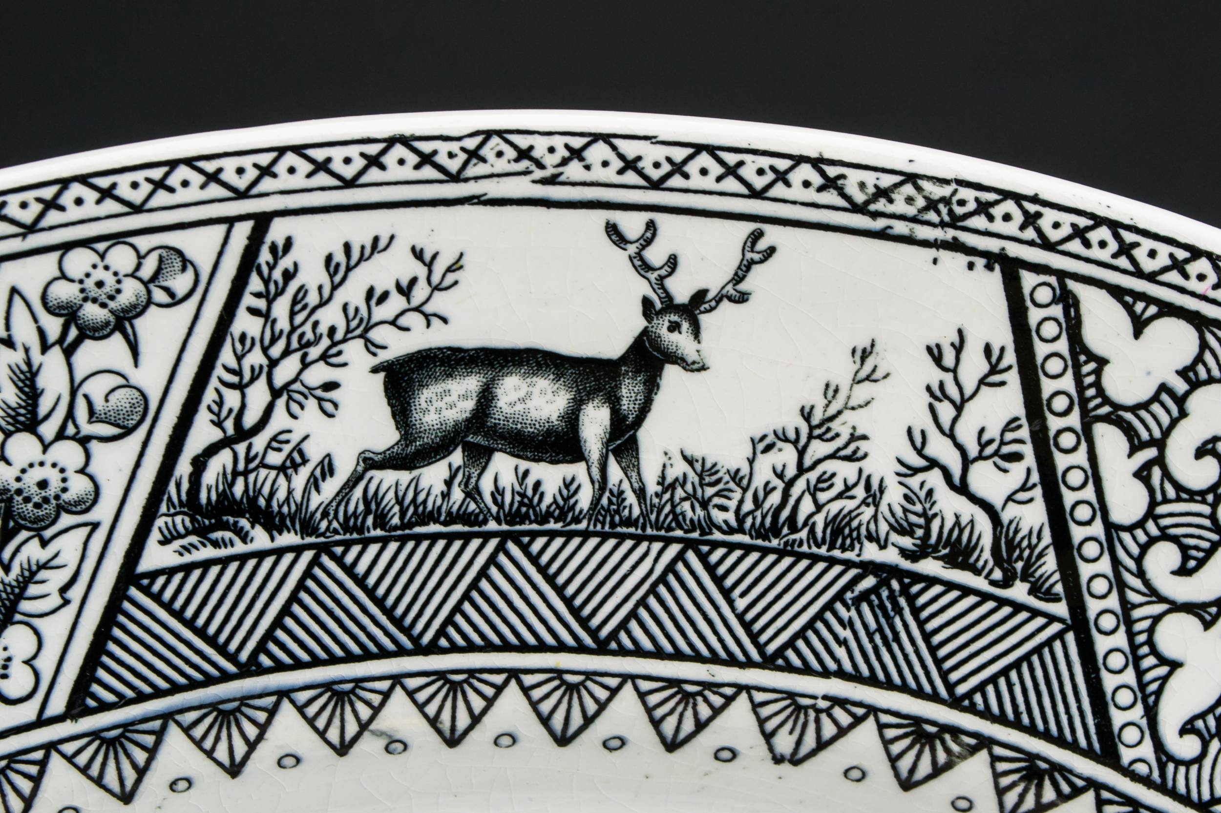 Large Black and — Black and white platter 5