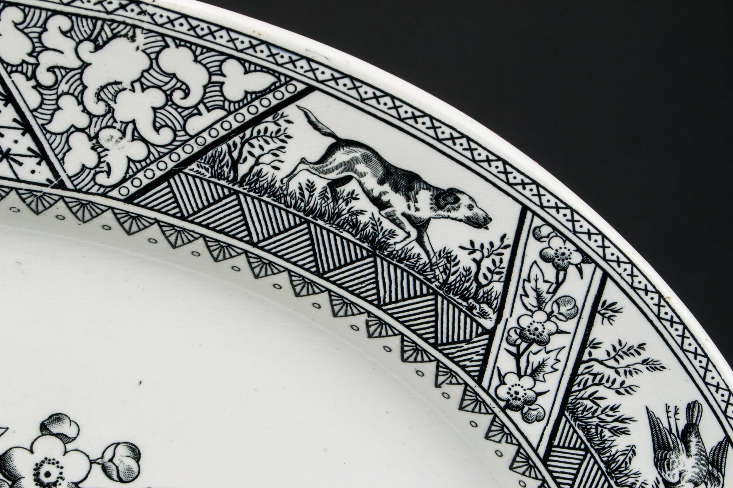 Large Black and — Black and white platter 2