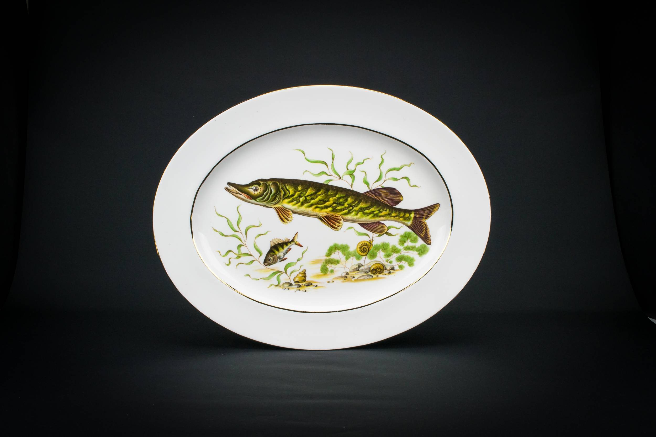 Spectacular Green PLATTER — Fish design serving platter