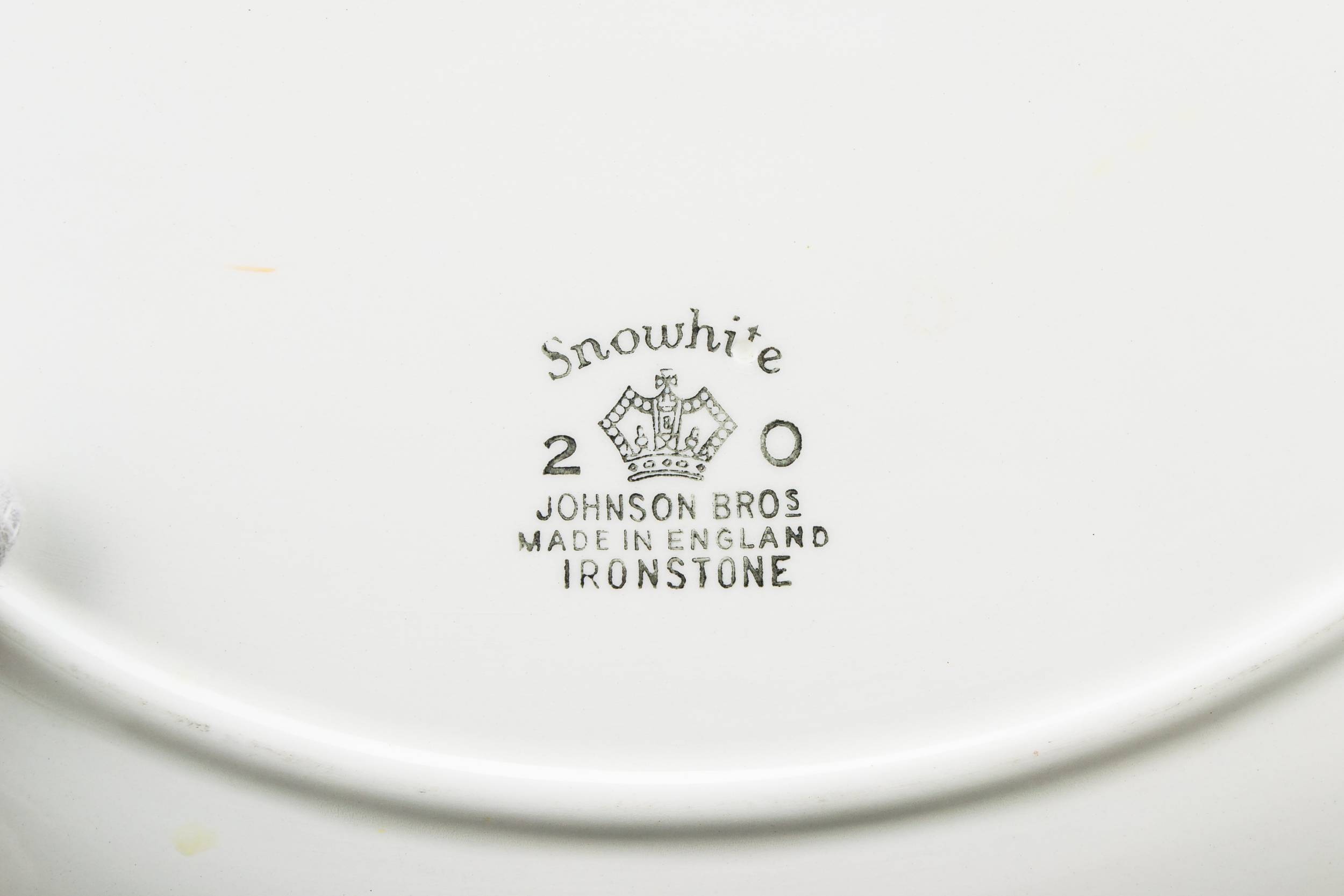 Porcelain Vintage Snowhite — Pale blue serving platter 2