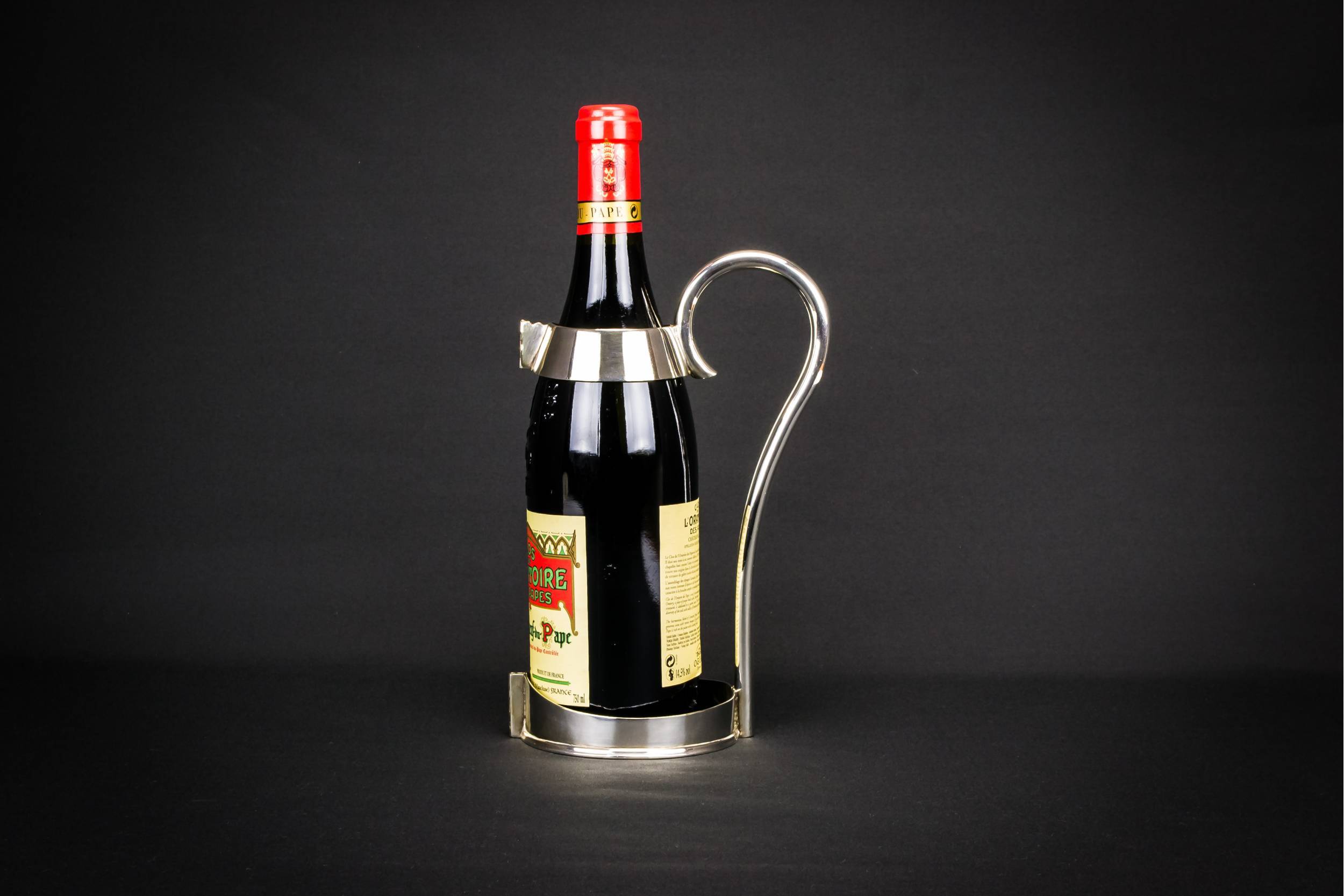 Silver Plated Metal — Silver plated bottle holder