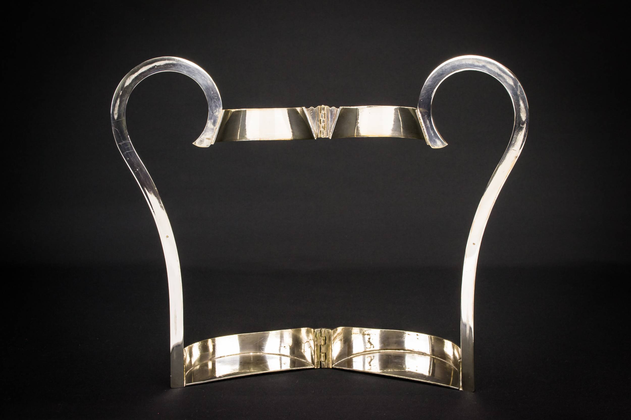 Silver Plated Metal — Silver plated bottle holder 1