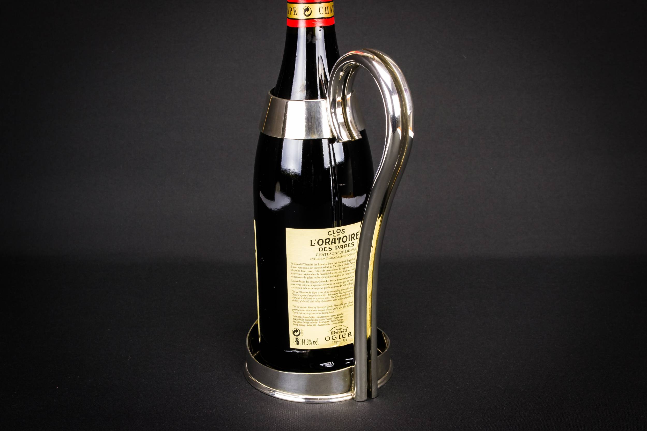 Silver Plated Metal — Silver plated bottle holder 3