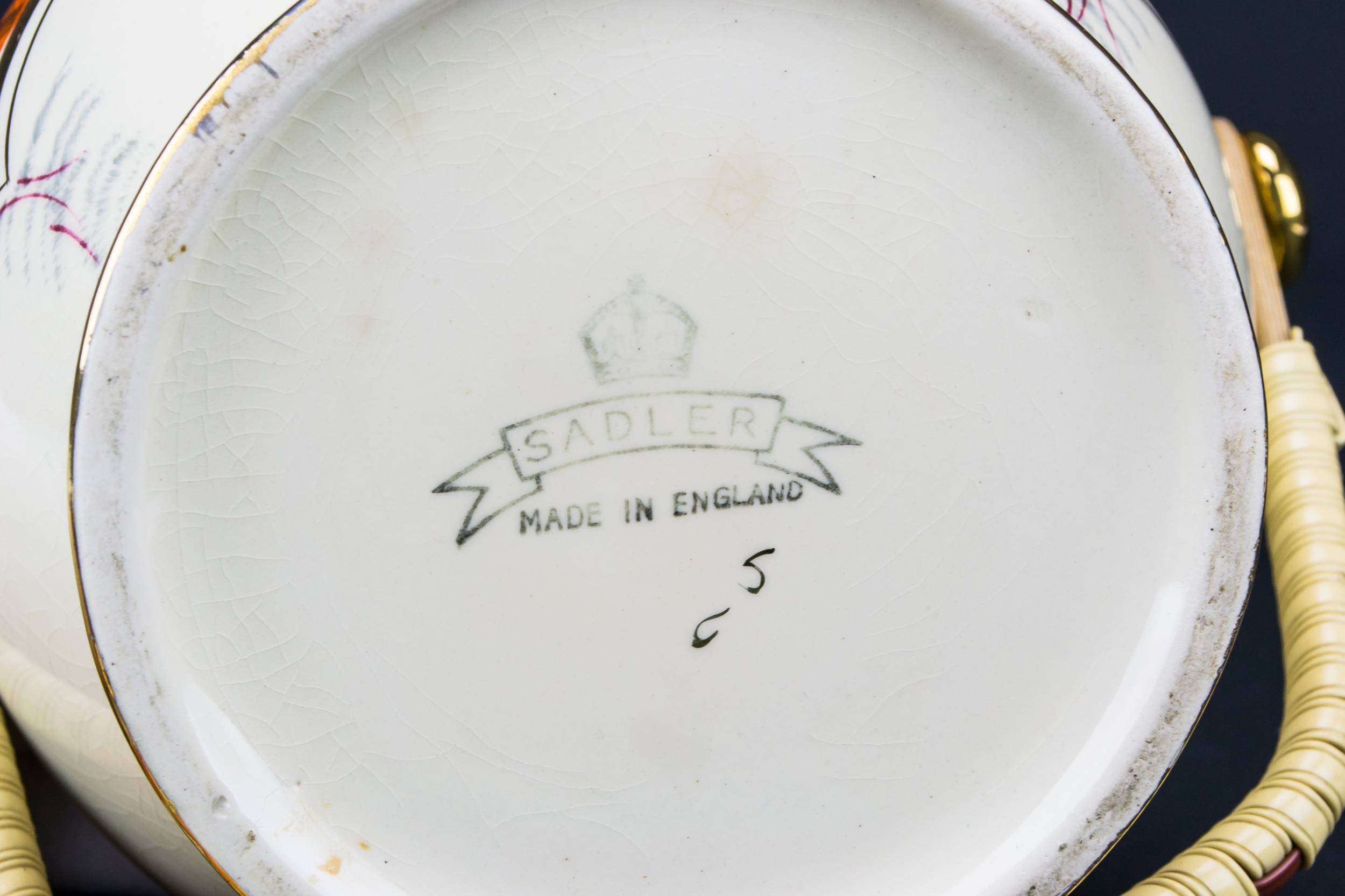 Ceramic Ice Bucket — Red and yellow ice bucket 2