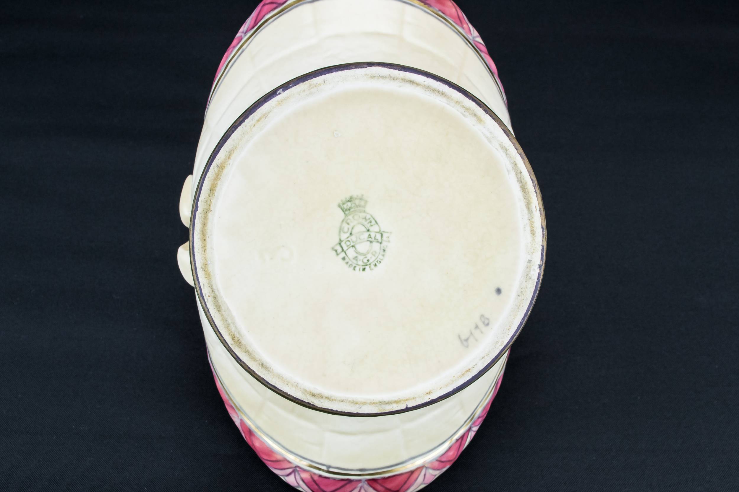 Ceramic Vintage Basket — Floral ceramic basket 5