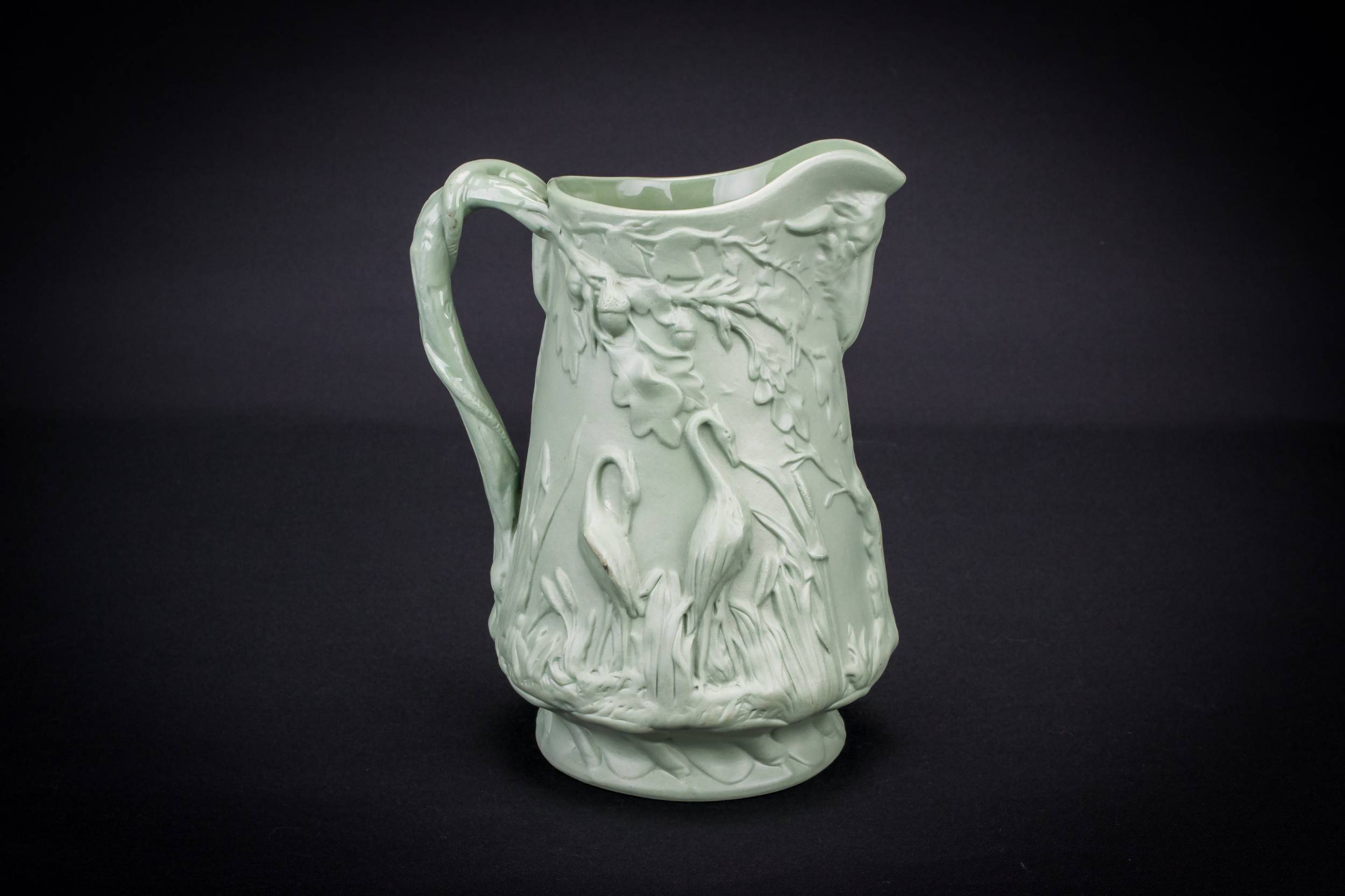 Green Water Jug — Green sculpted water jug