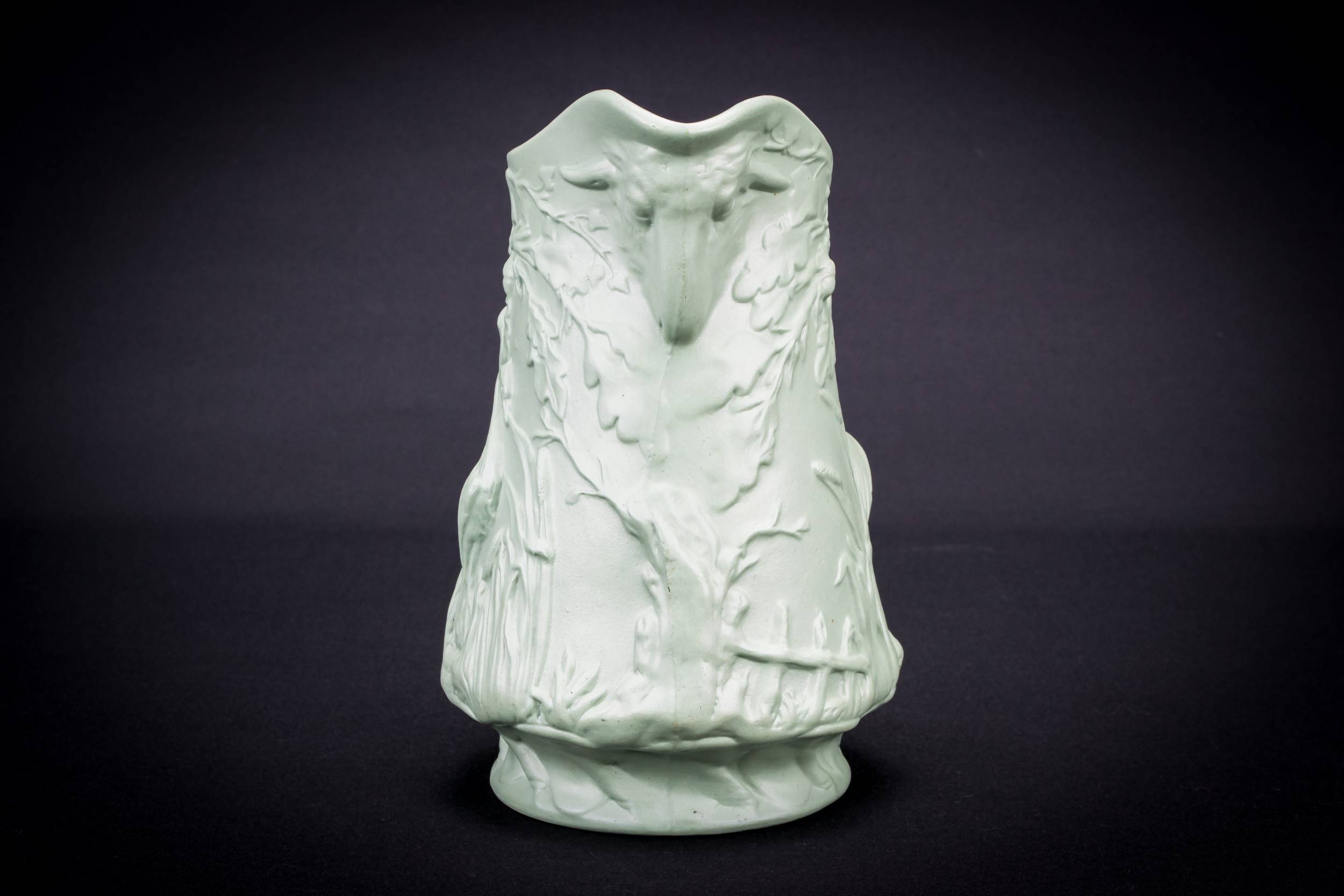 Green Water Jug — Green sculpted water jug 3