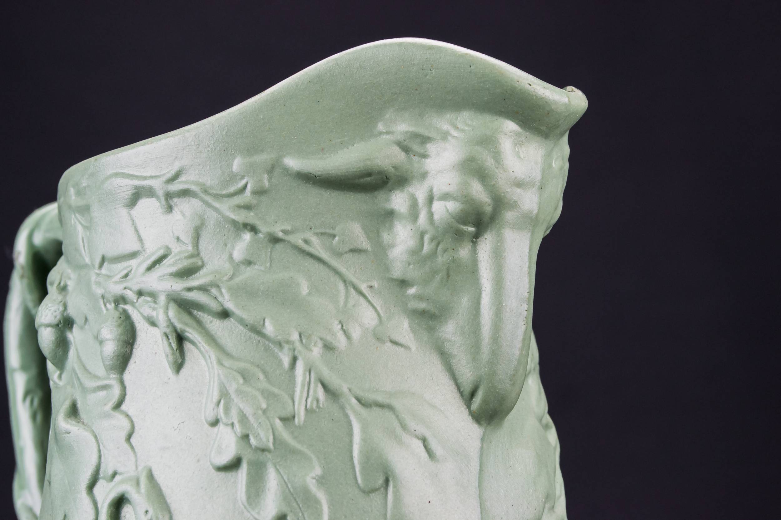 Green Water Jug — Green sculpted water jug 4