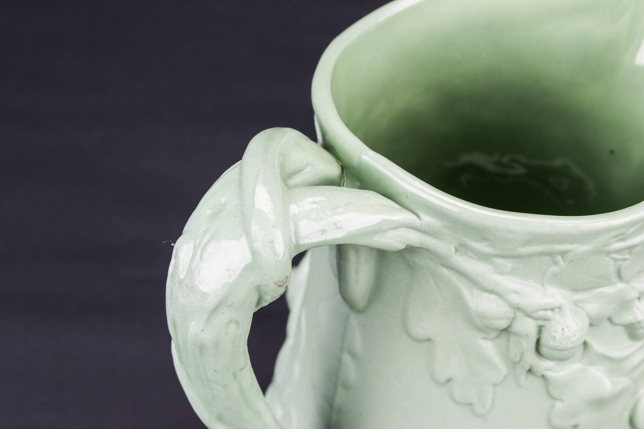 Green Water Jug — Green sculpted water jug 9