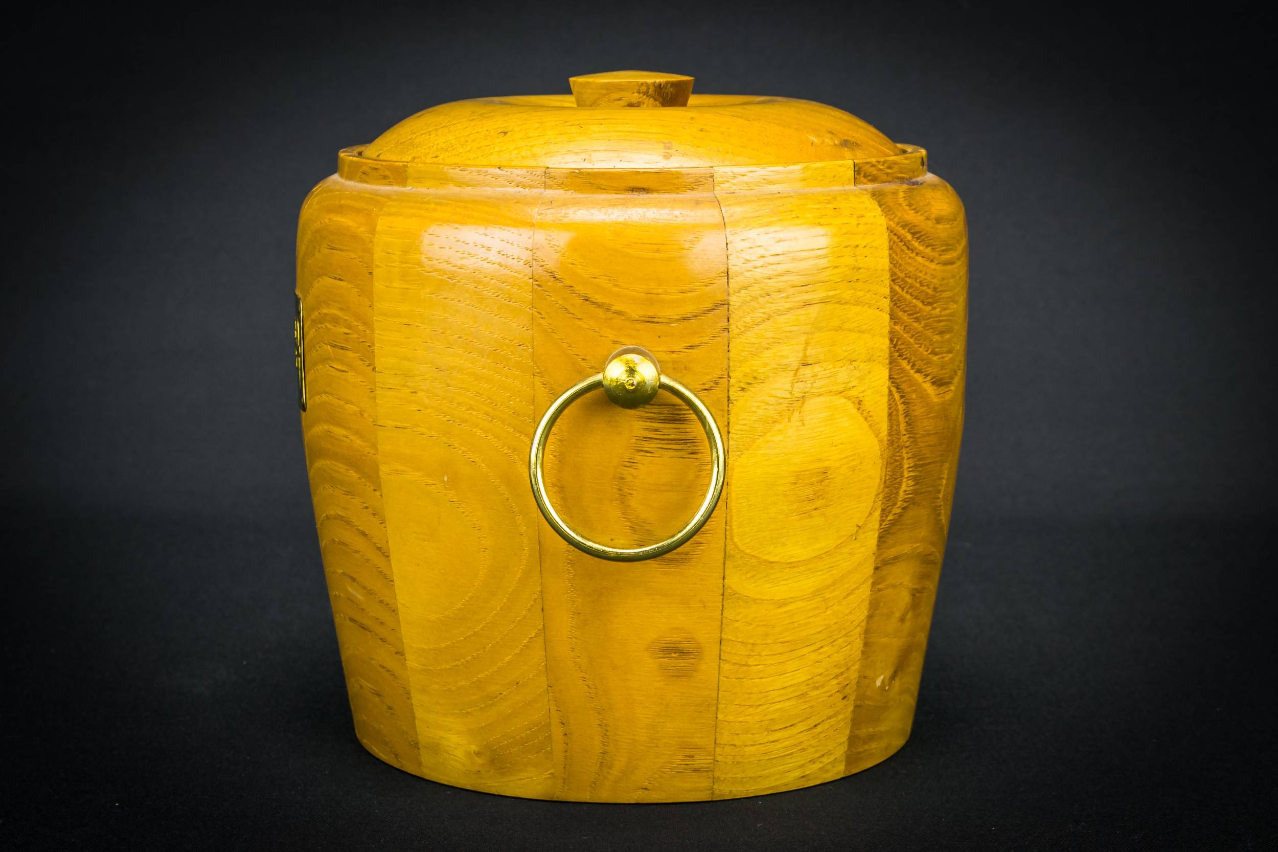 Elegant Mid-century Modern — Blond wood ice bucket 1
