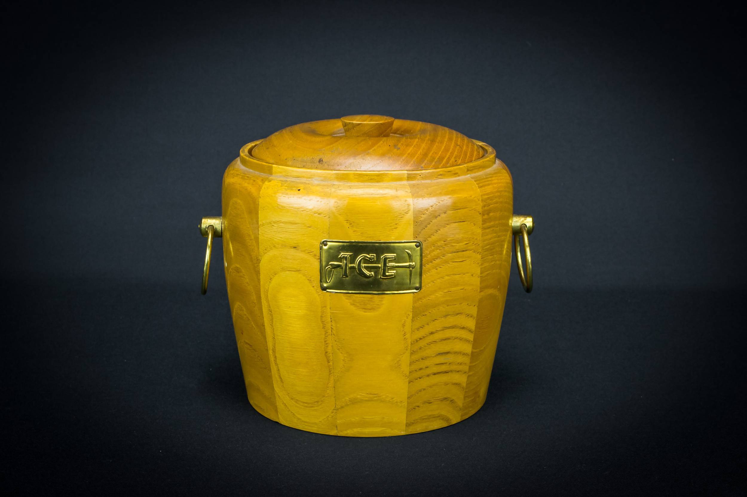 Elegant Mid-century Modern — Blond wood ice bucket