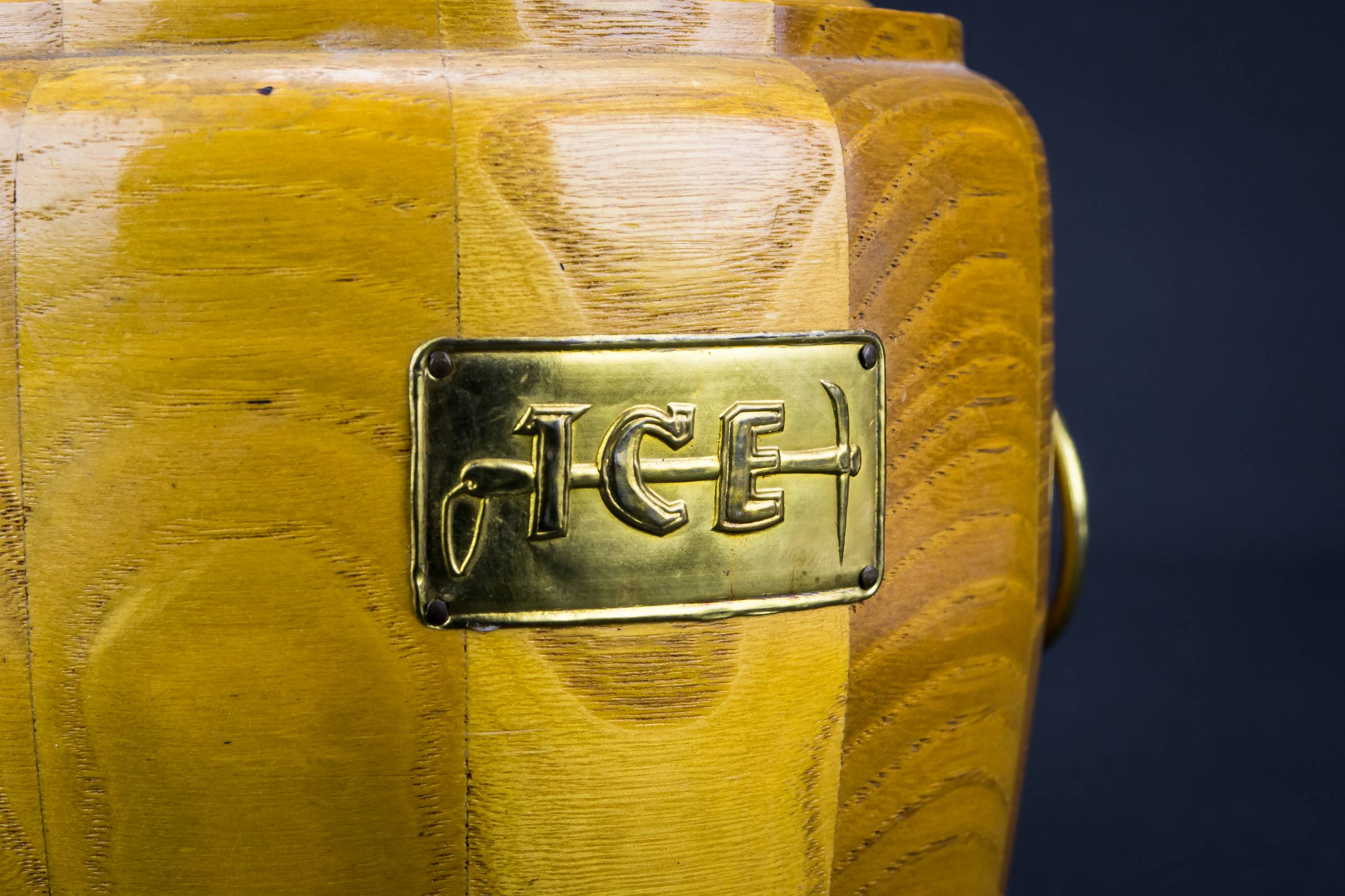 Elegant Mid-century Modern — Blond wood ice bucket 2