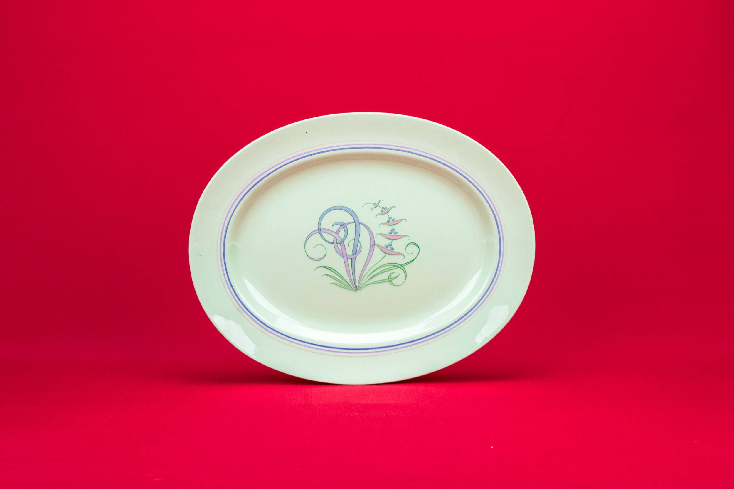 Vintage Retro Serving — Green moondrops platter