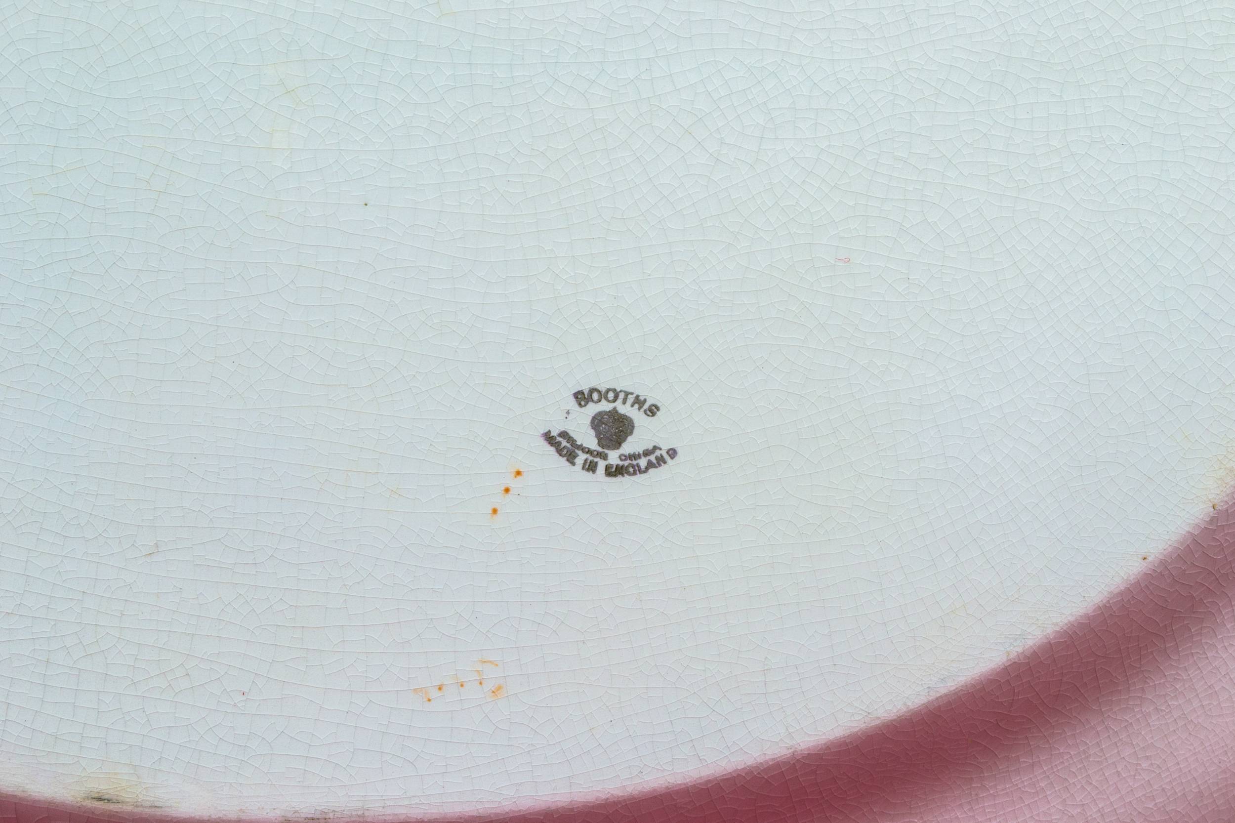 Antique Ceramic Floral — Large floral border platter 2