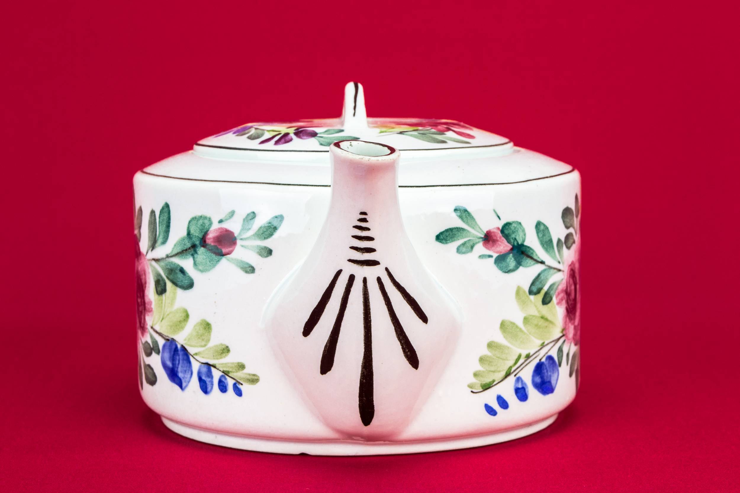 Vintage Art Deco — Floral painted teapot 1