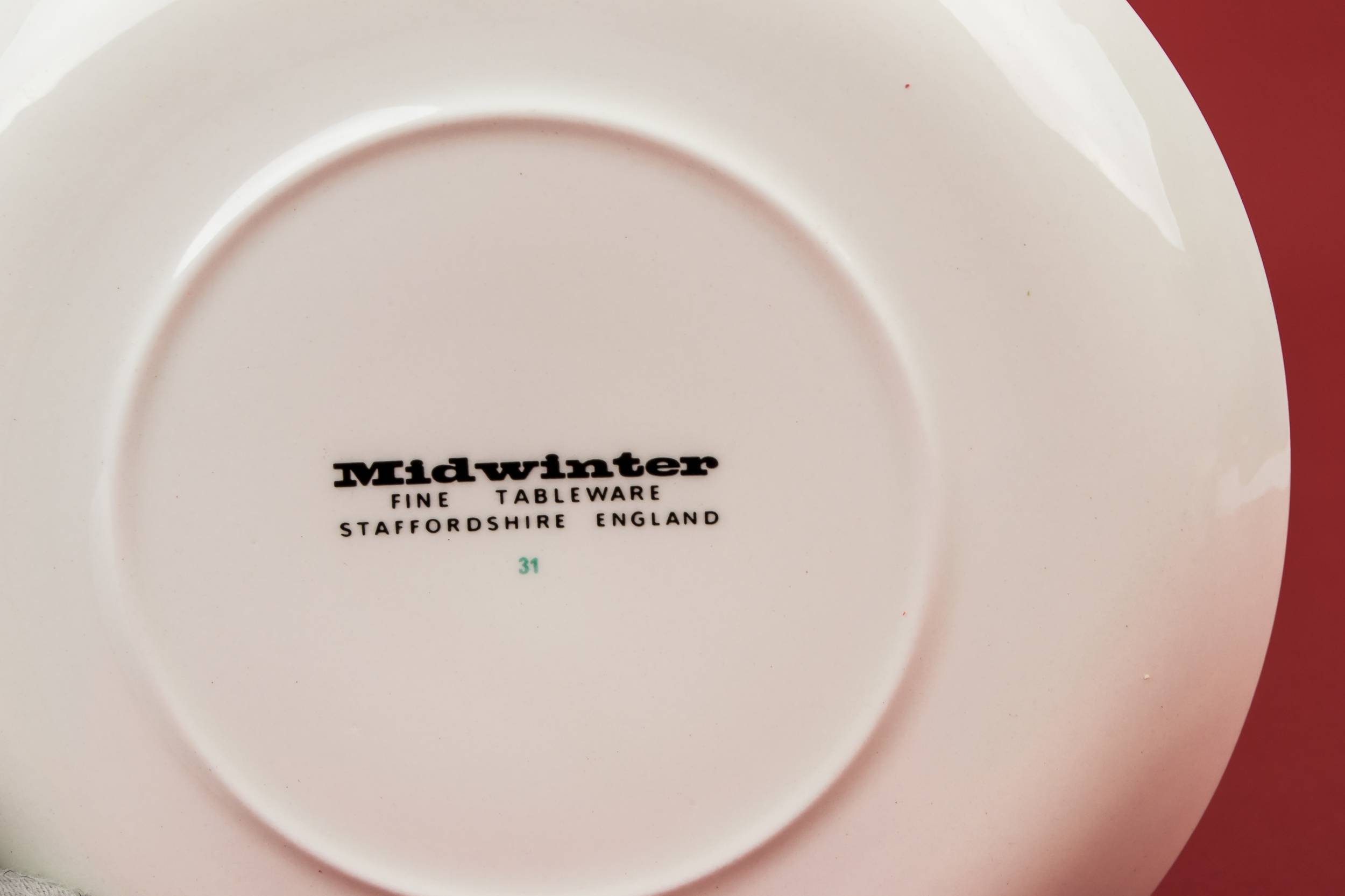 Modernist Vintage Spanish — Turquoise soup bowl 2