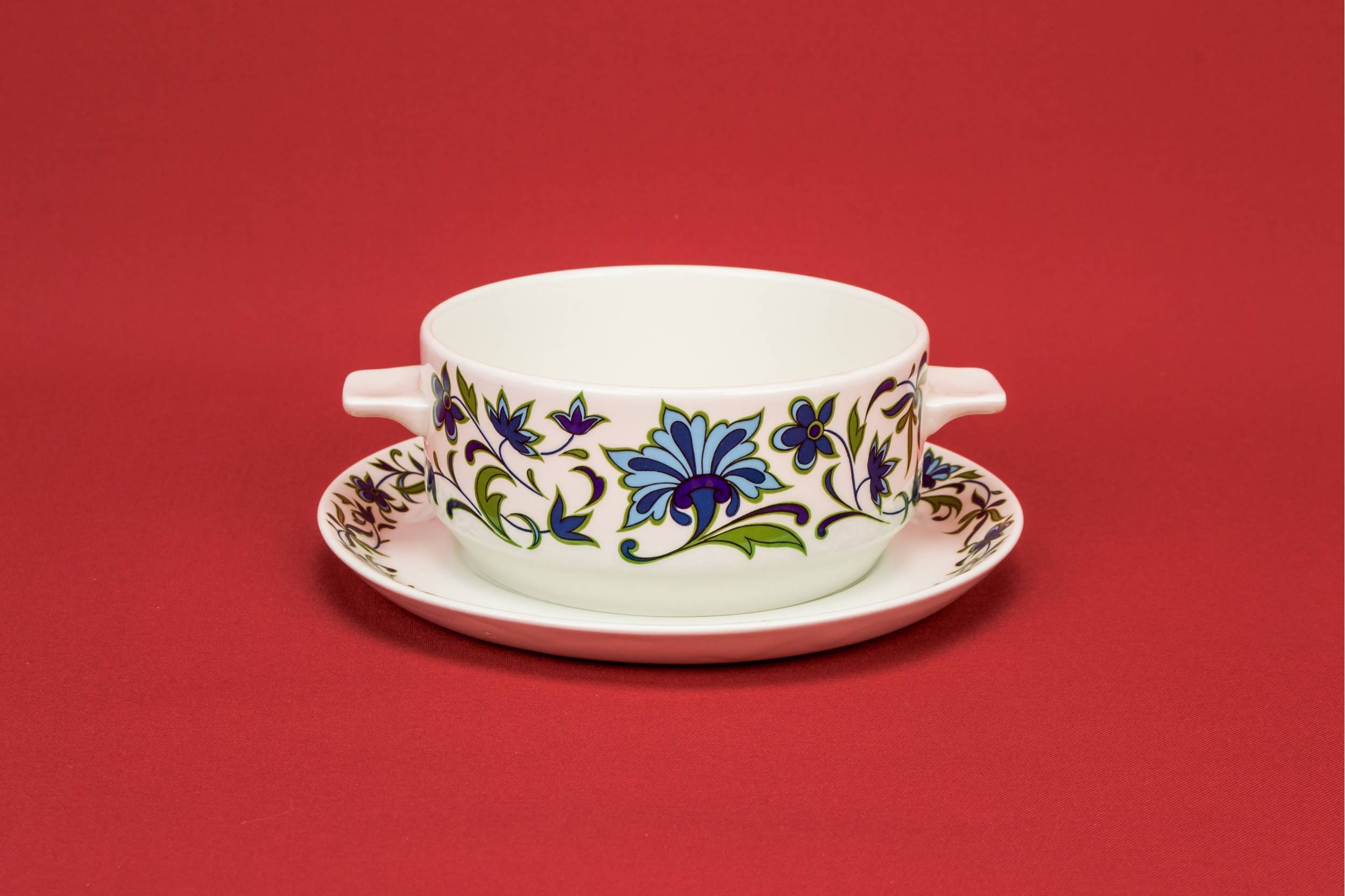 Modernist Vintage Spanish — Turquoise soup bowl