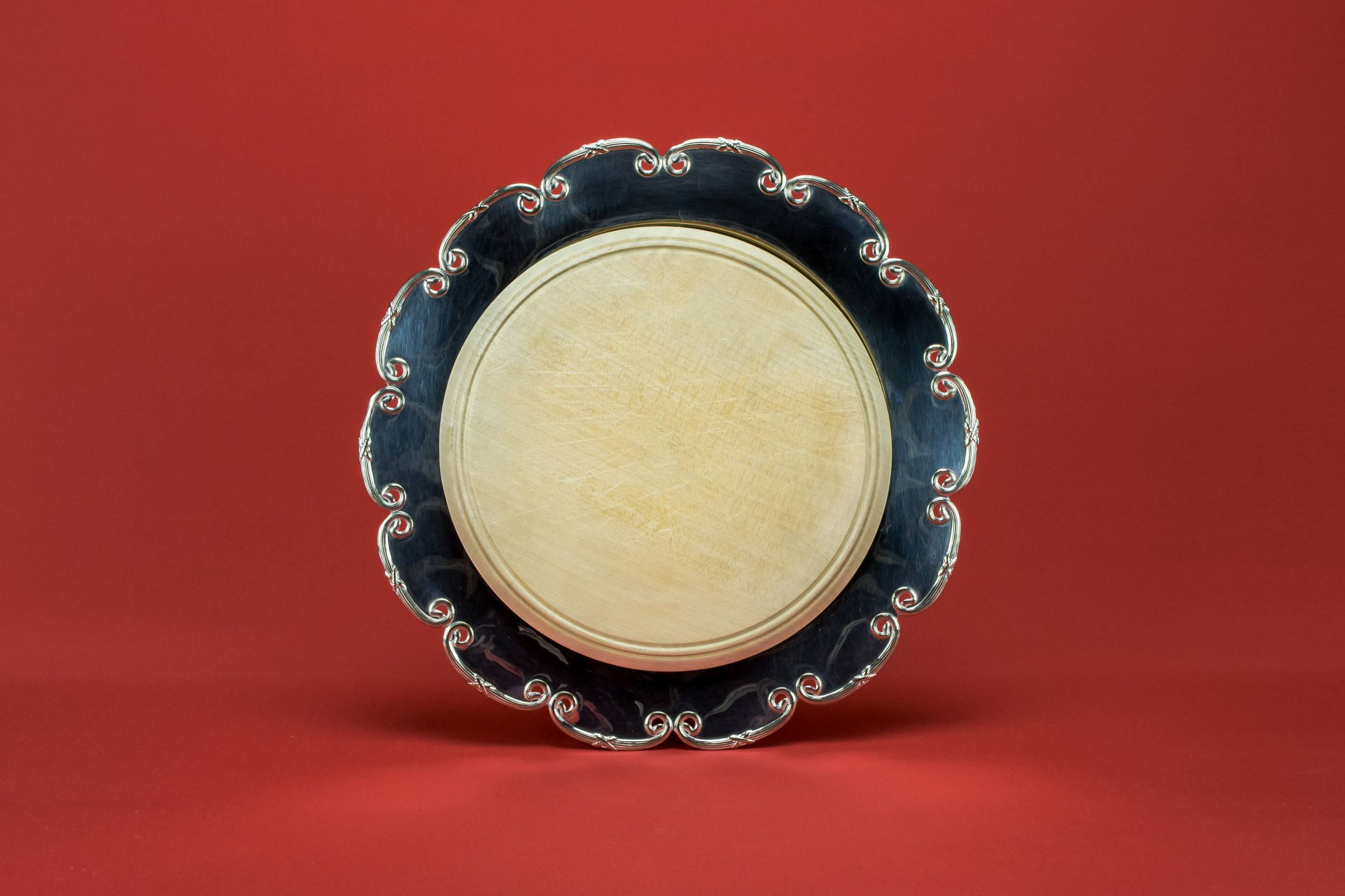 Spectacular Vintage Scrolls — Bread and cheese platter