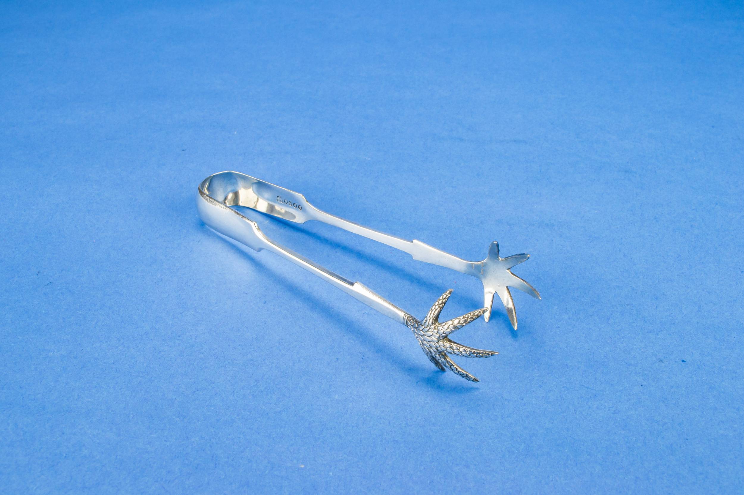 Silver Plated Ice — Eagle claw ice tong