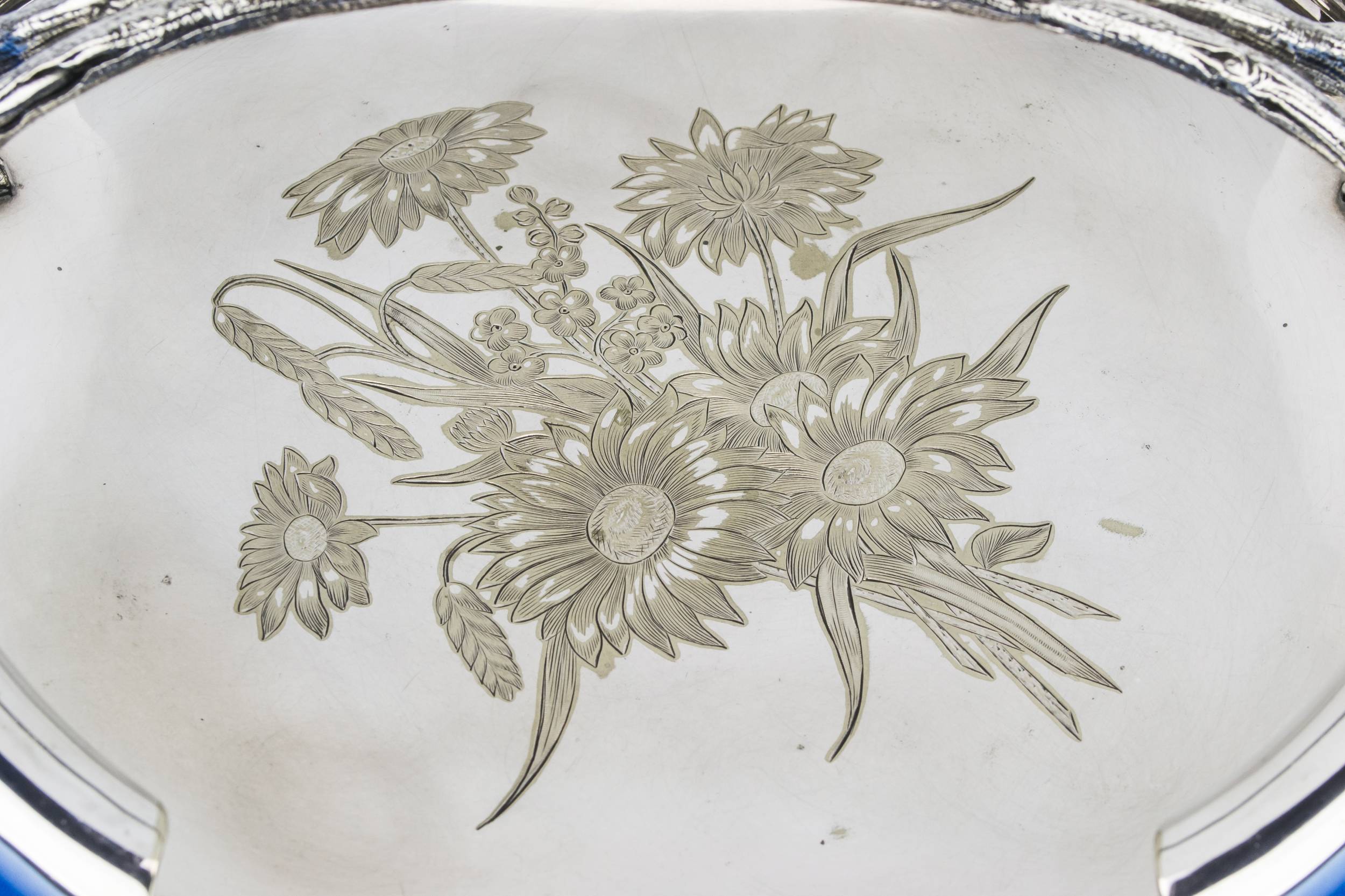Aesthetic Movement Antique — Silver plated serving bowl 5