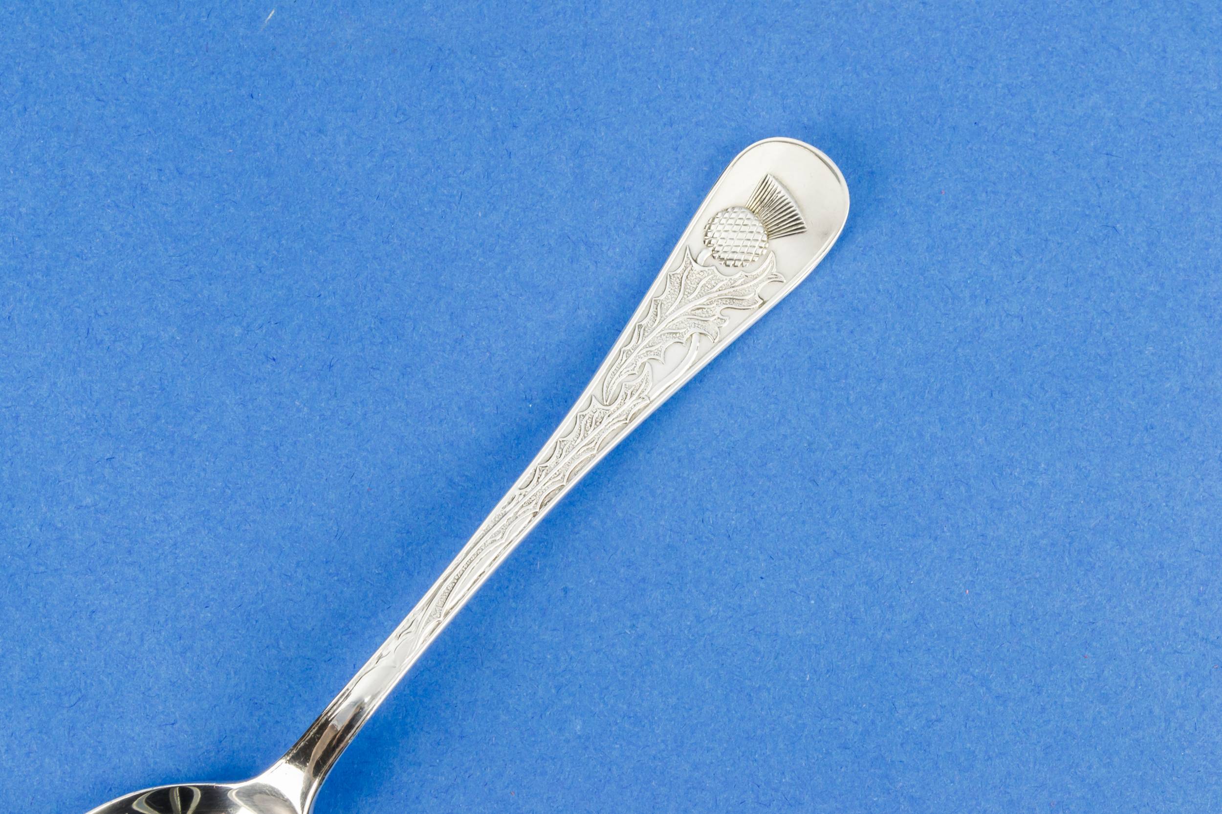 Silver Plated Metal — Silver plated thistle spoon 1
