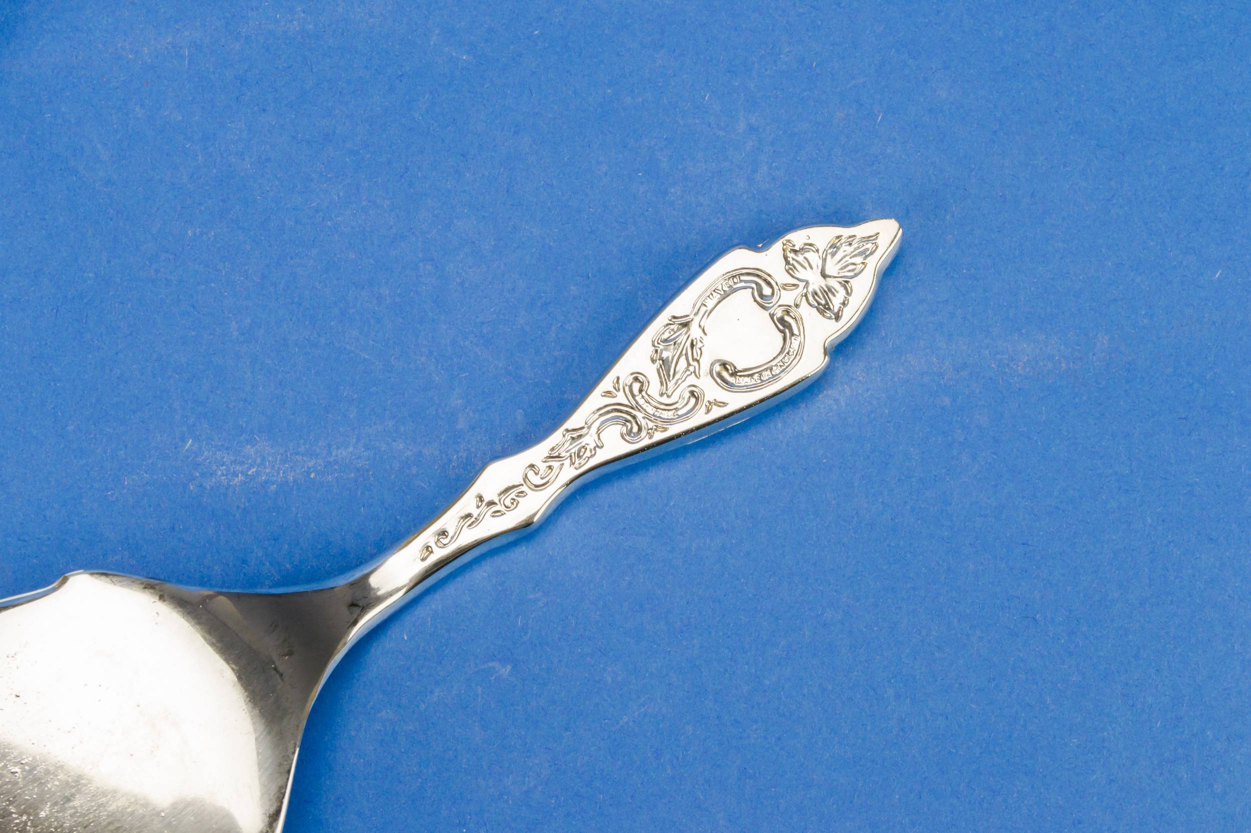 Silver Victorian Scrolls — Engraved cake server 1