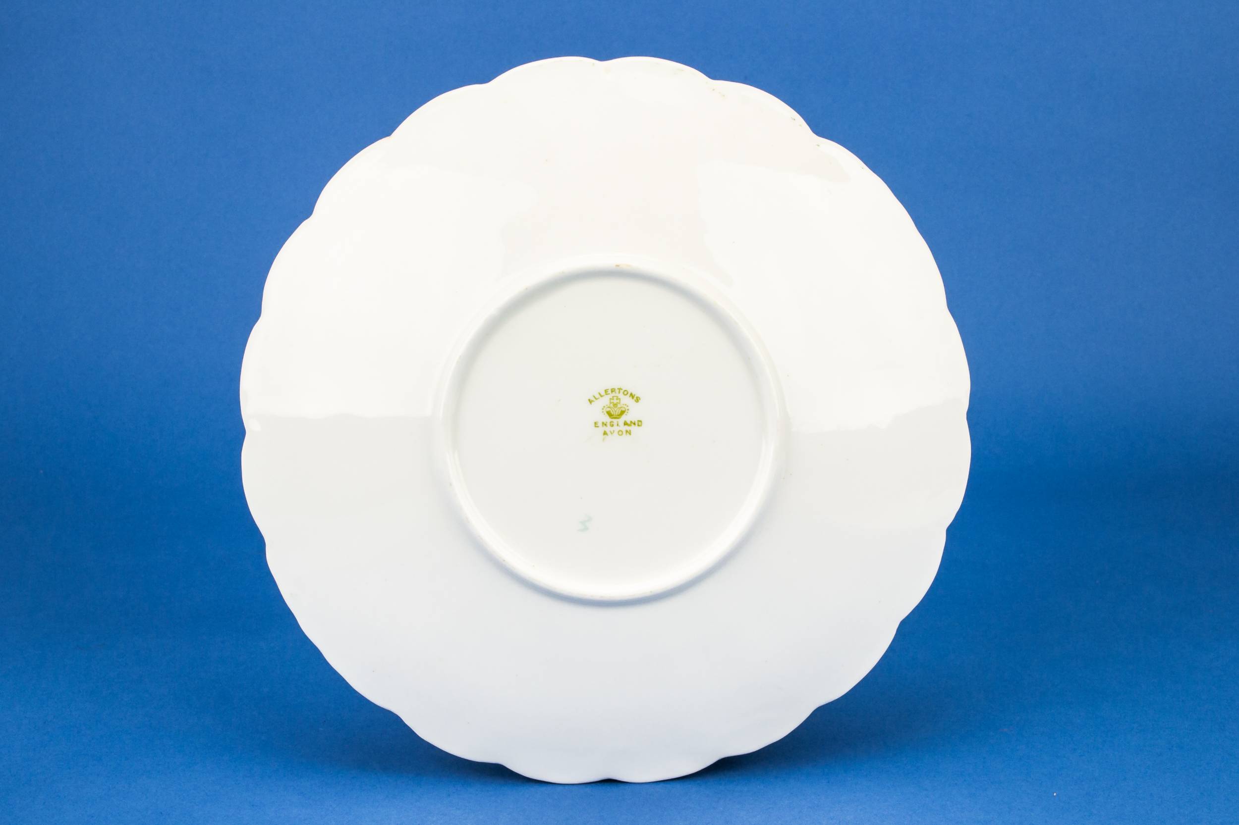 Porcelain Antique Floral — Turquoise cake plate 2