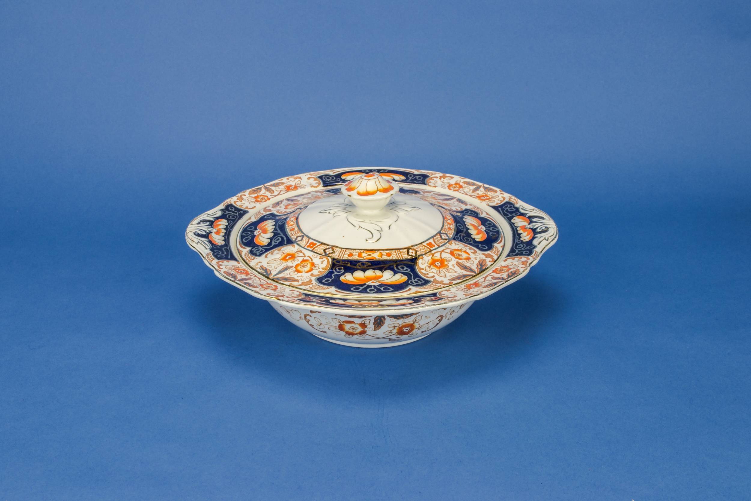 Spectacular Vintage Alfred — Blue and orange bowl
