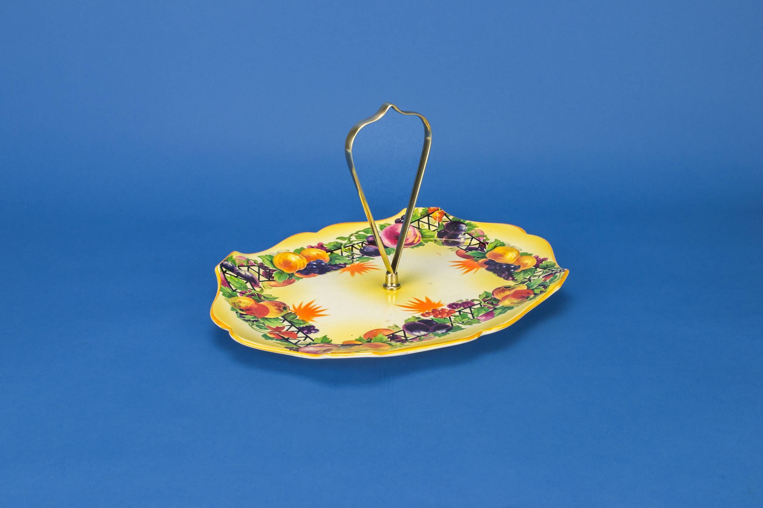Vintage Colourful CAKE — Dessert serving platter