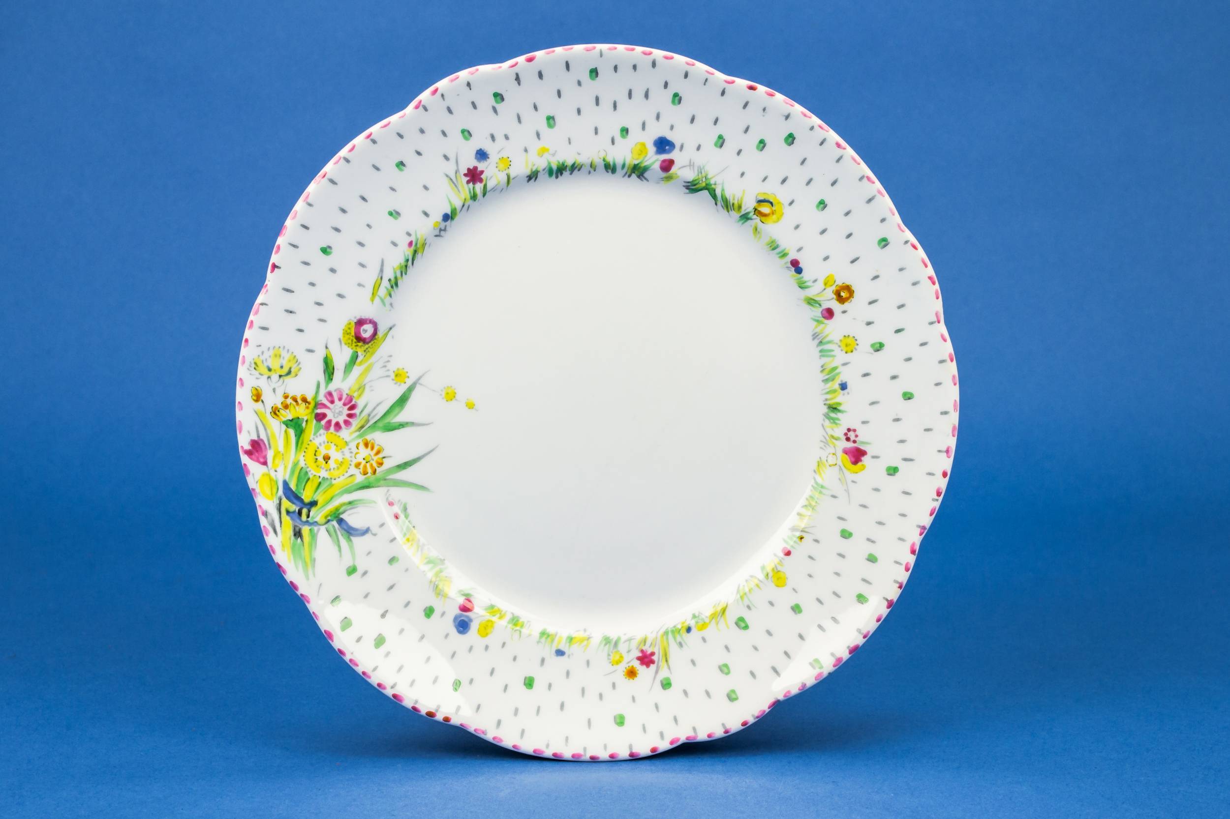 Placements Foley China — Red and green tea set for 6 4