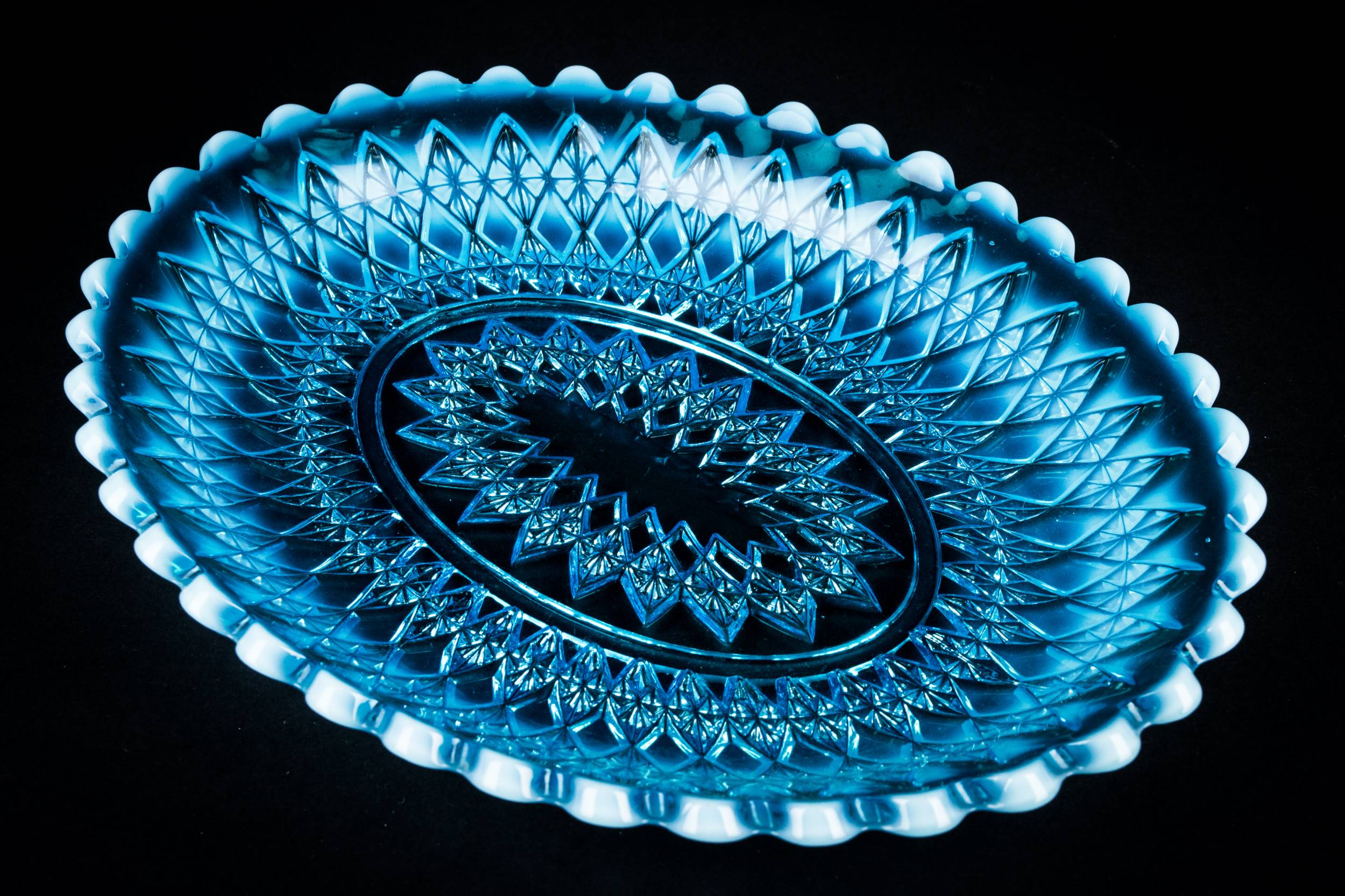 Antique Victorian Diamond — Pearline glass bowl 2