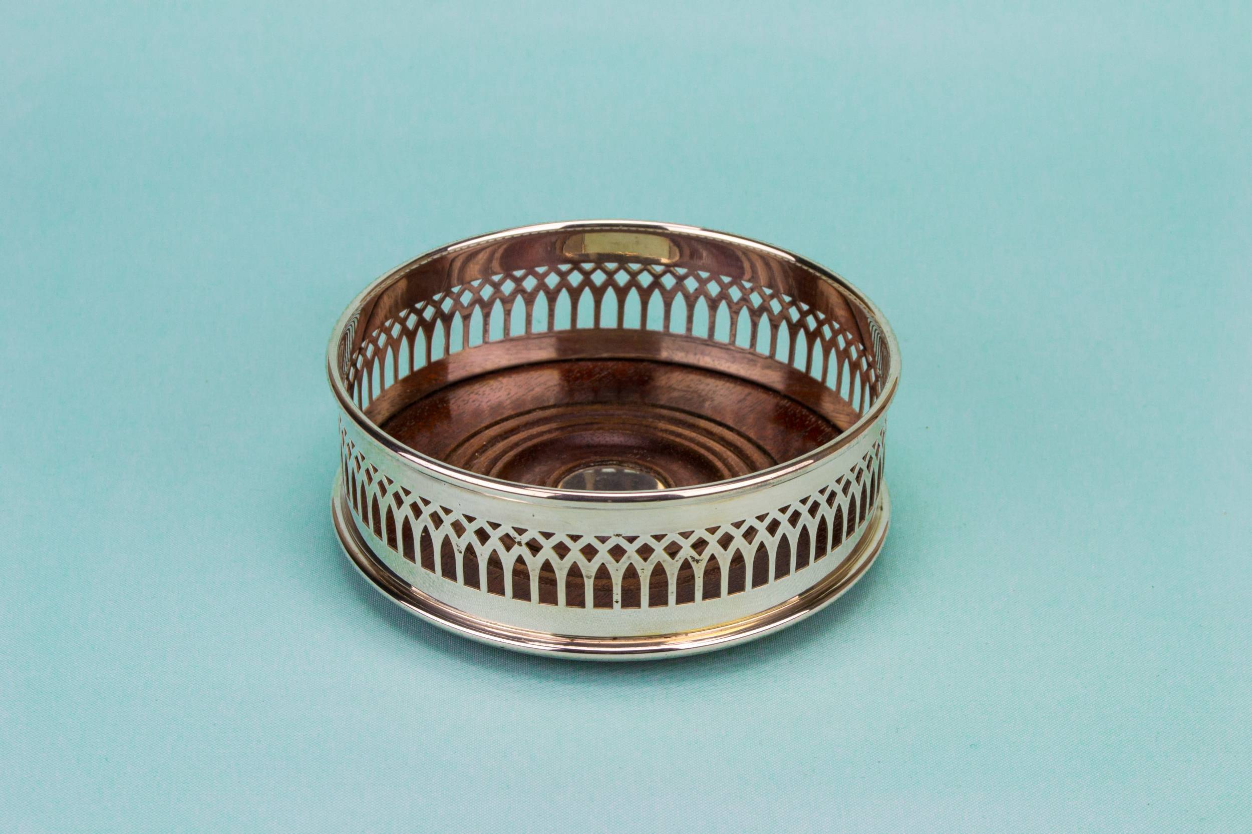 Silver Plated and — Silver plated table coaster