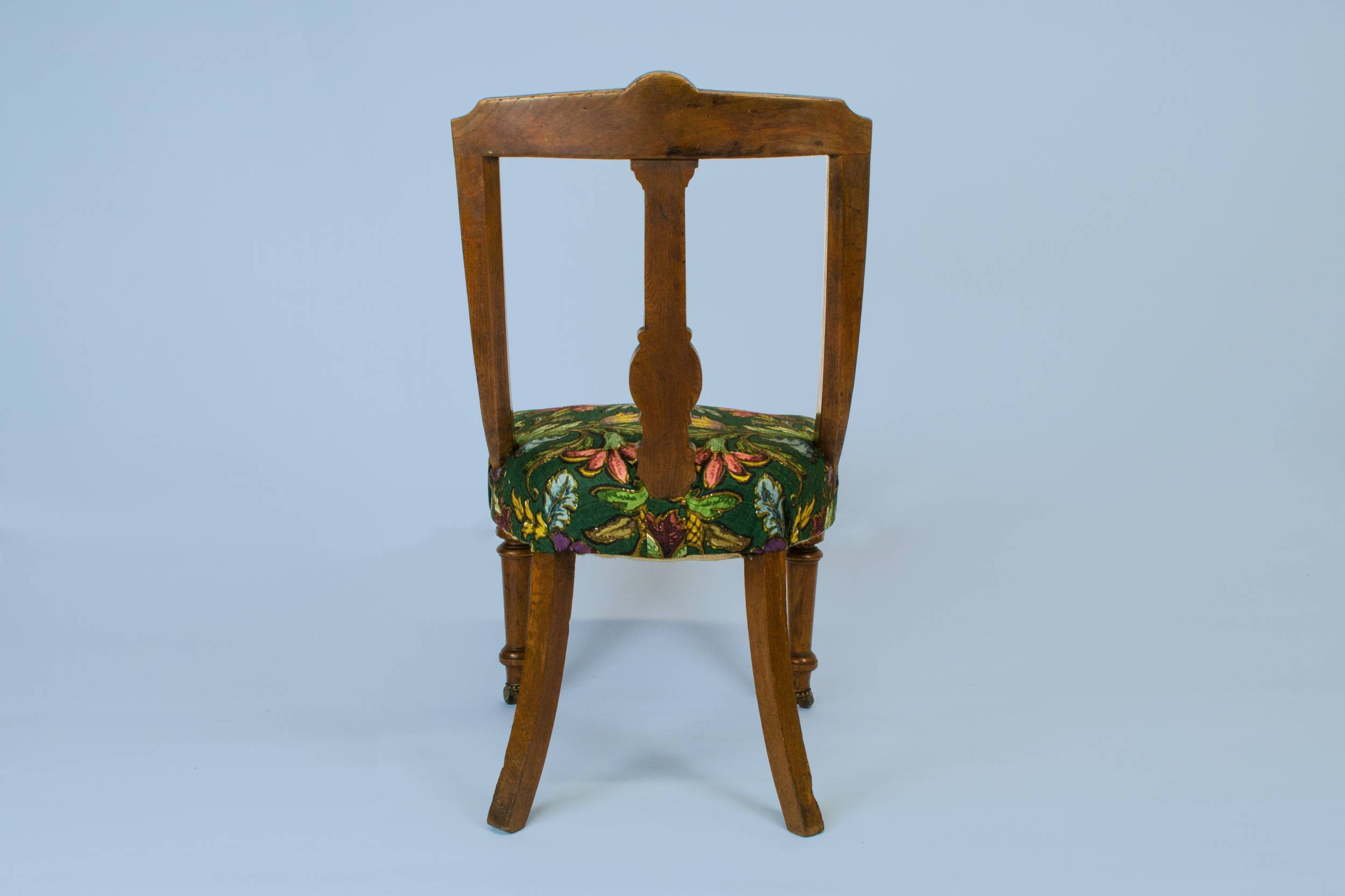 Spectacular Antique Floral — Green floral library chair 1