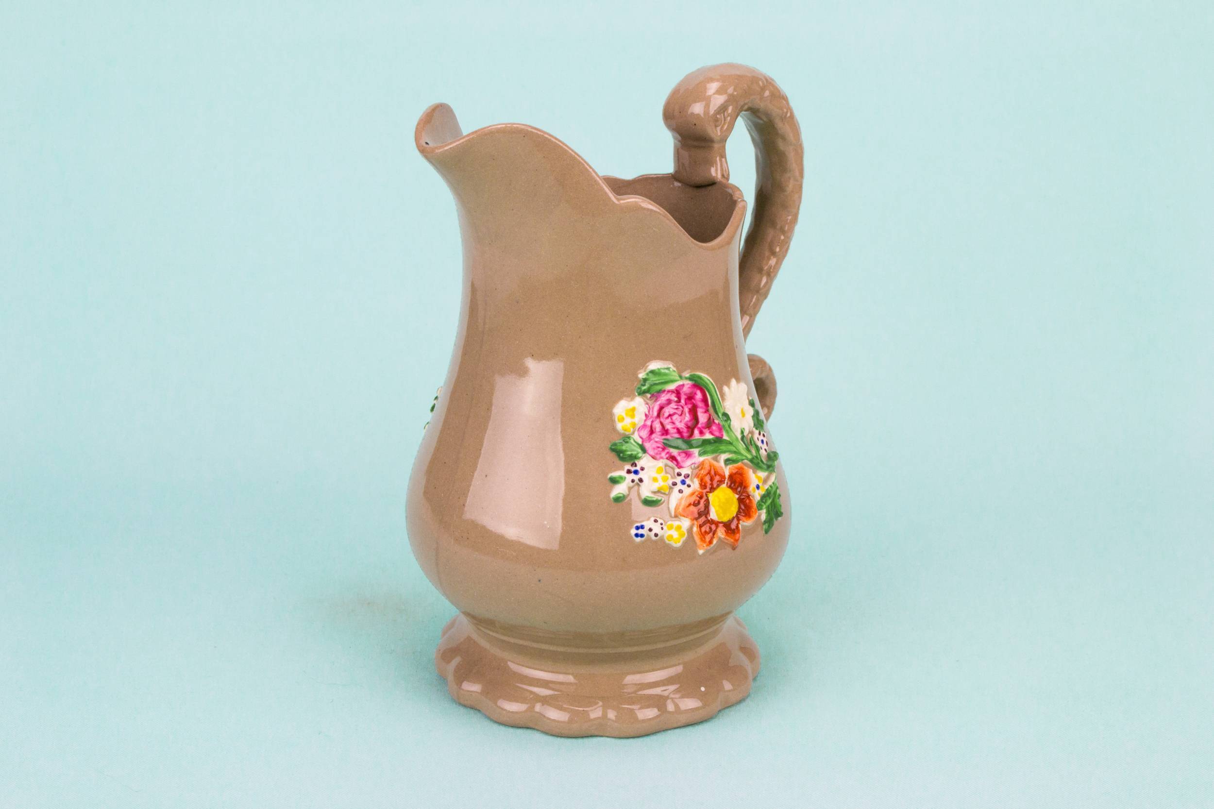 Spectacular Antique Ceramic — Swan handle milk jug 5