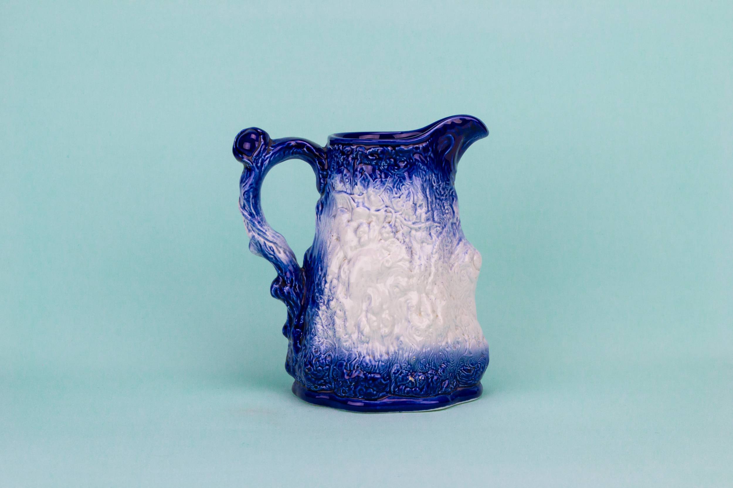 Vintage Victorian Porcelain — Large blue and white jug 2