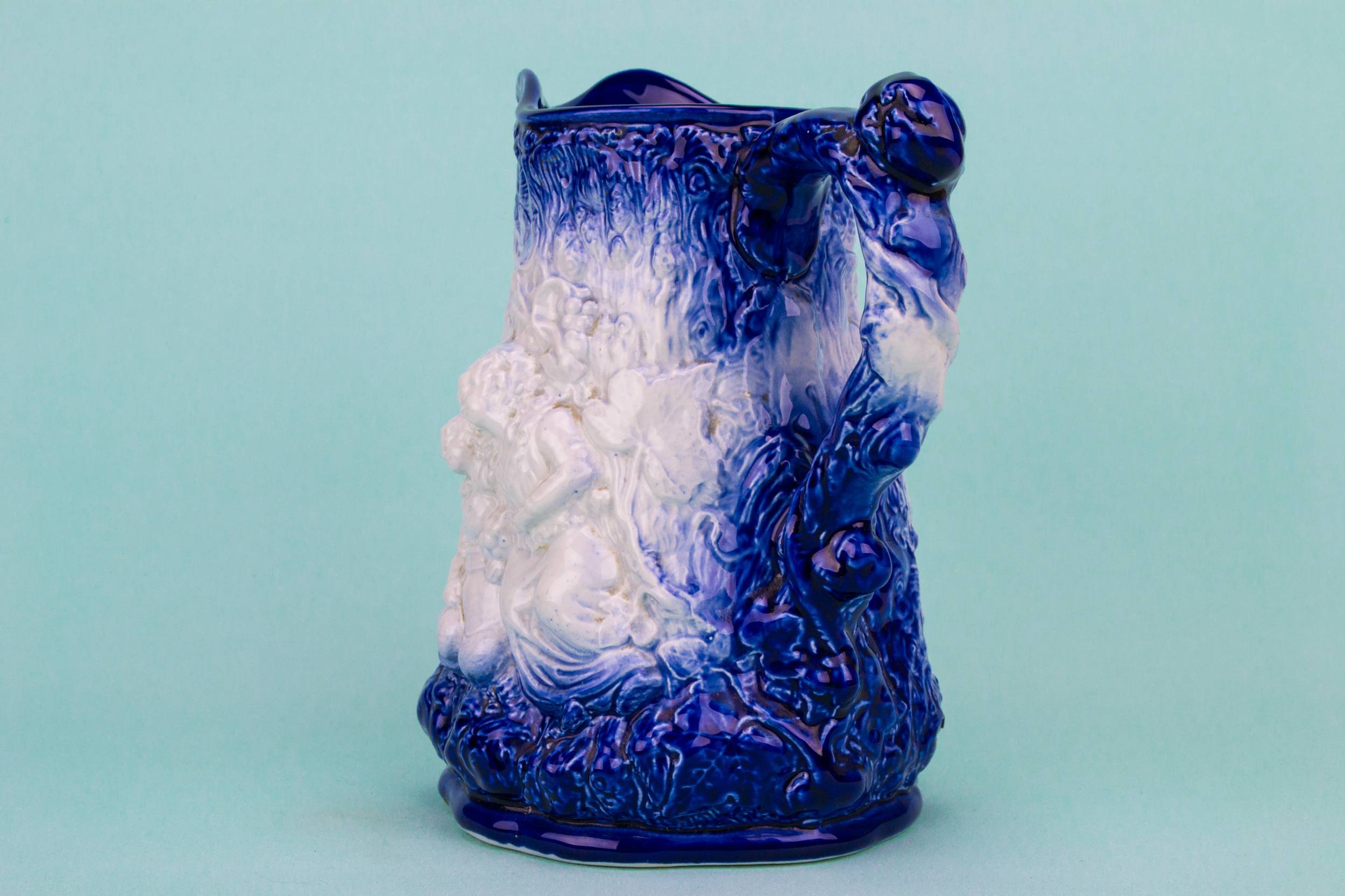 Vintage Victorian Porcelain — Large blue and white jug 4
