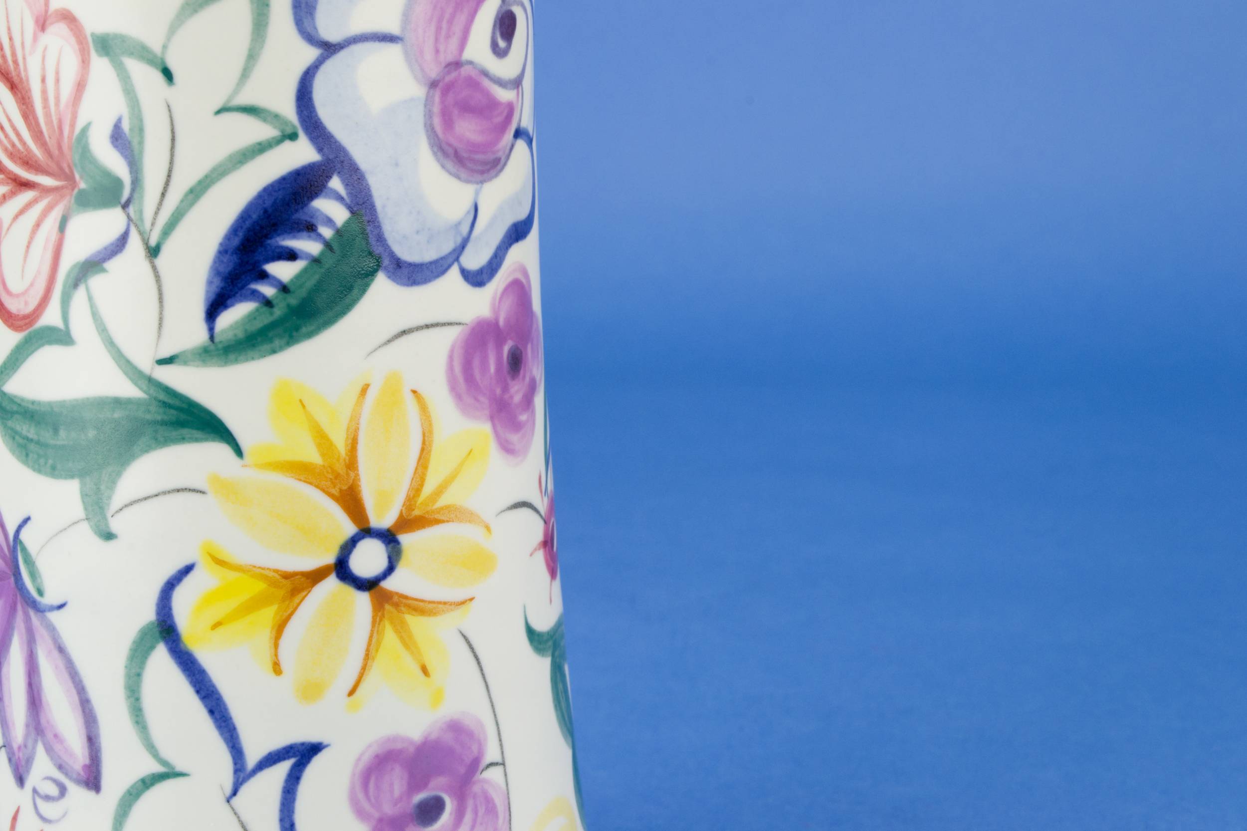 Elegant Retro Floral — Painted floral Poole vase 1