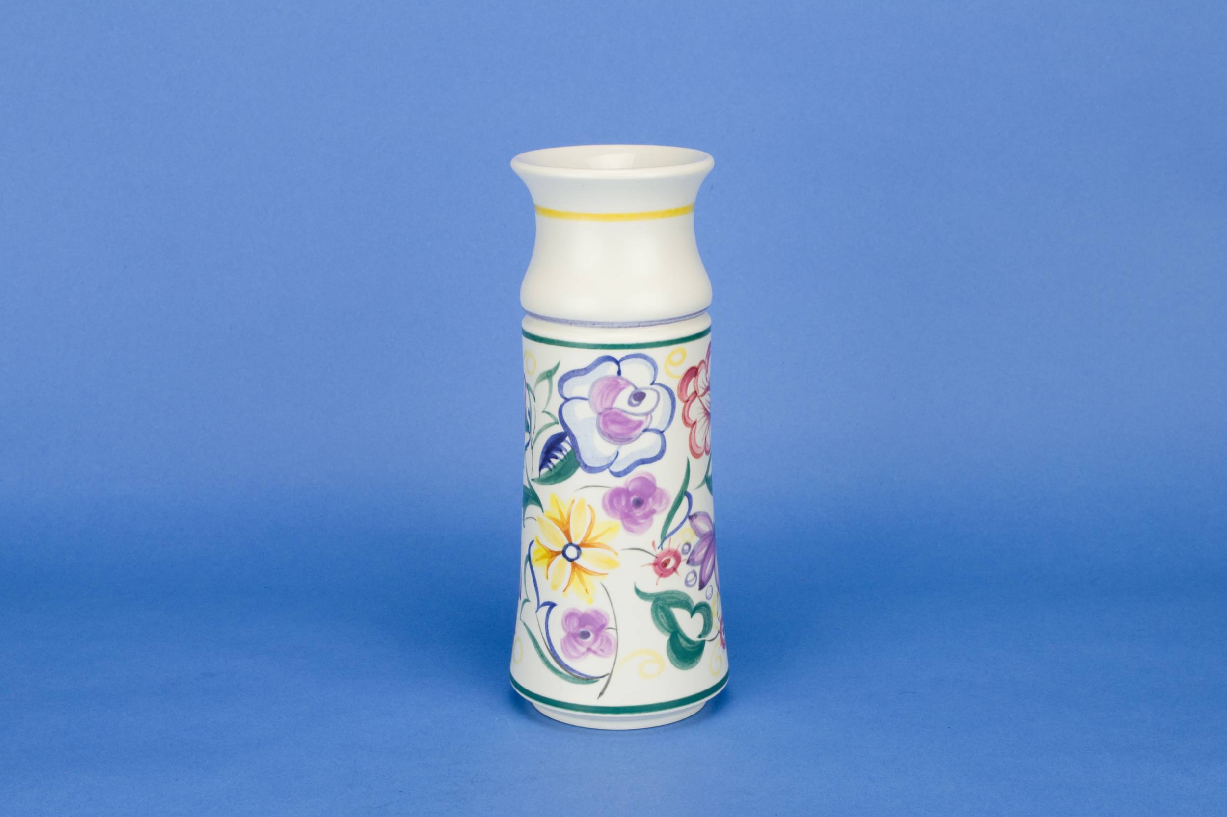 Elegant Retro Floral — Painted floral Poole vase