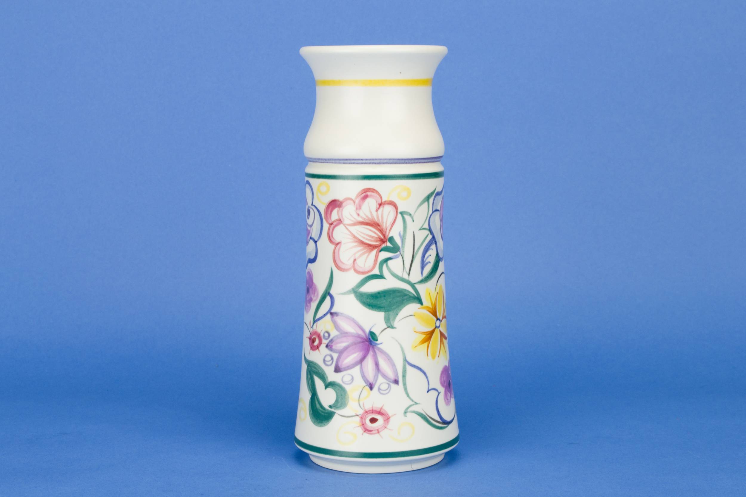 Elegant Retro Floral — Painted floral Poole vase 2