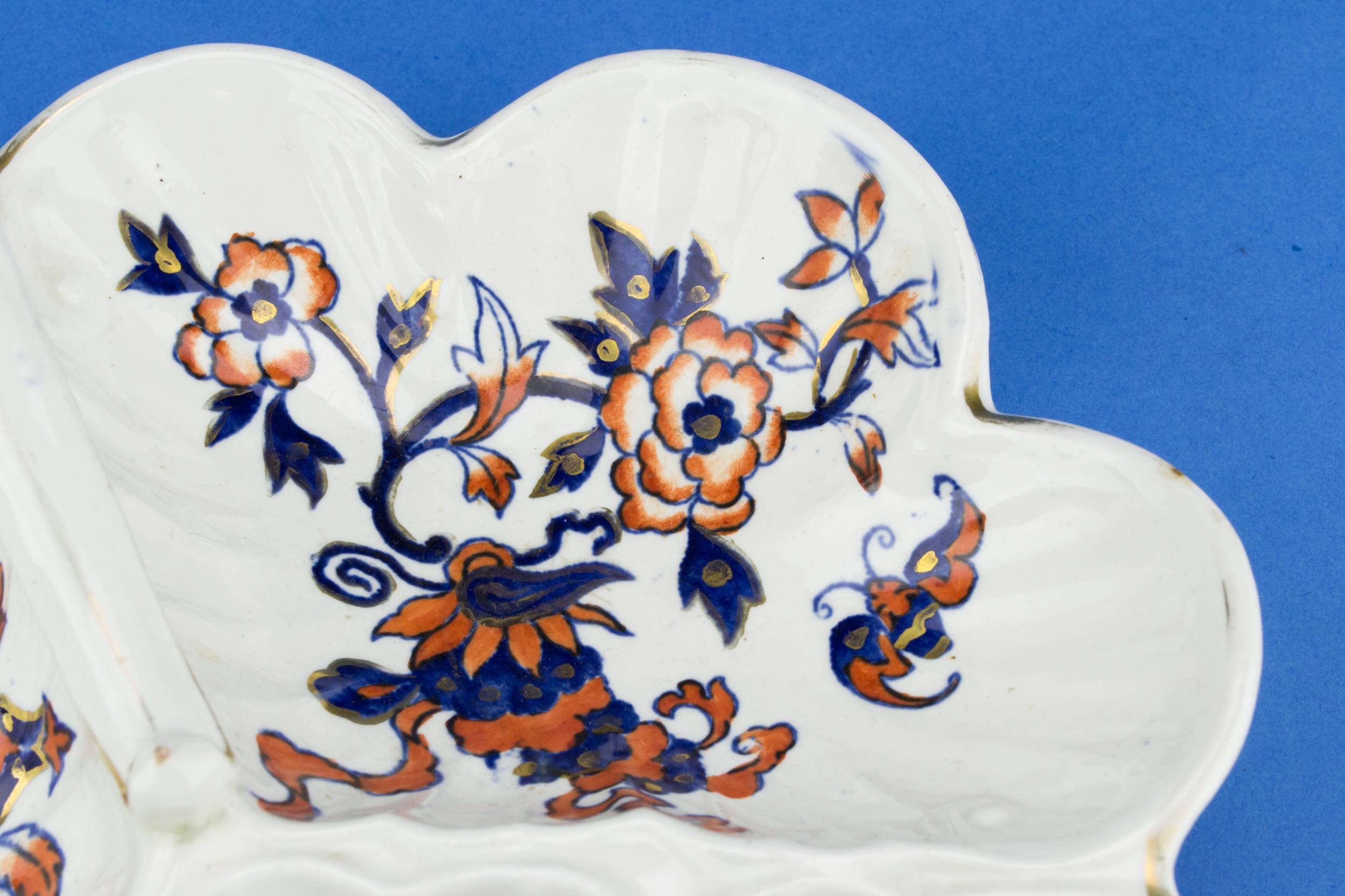 Opulent Antique Floral — Flow blue serving bowl 1